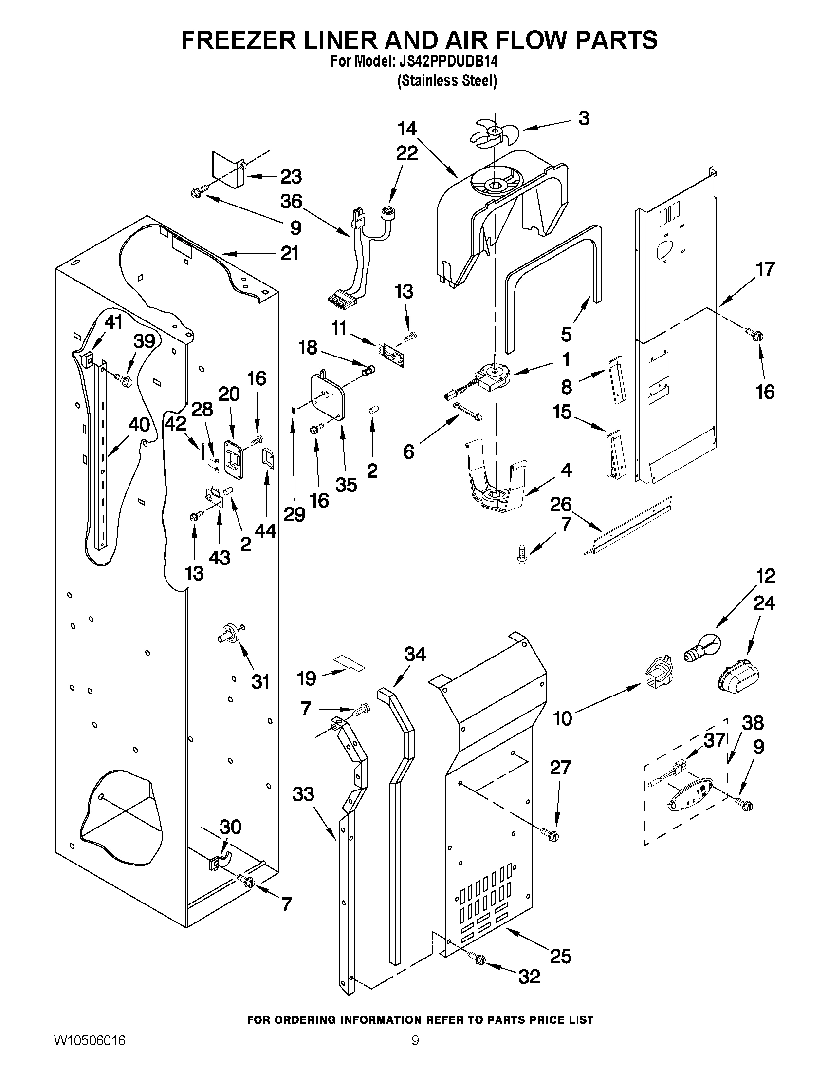 07 - FREEZER LINER AND AIR FLOW PARTS