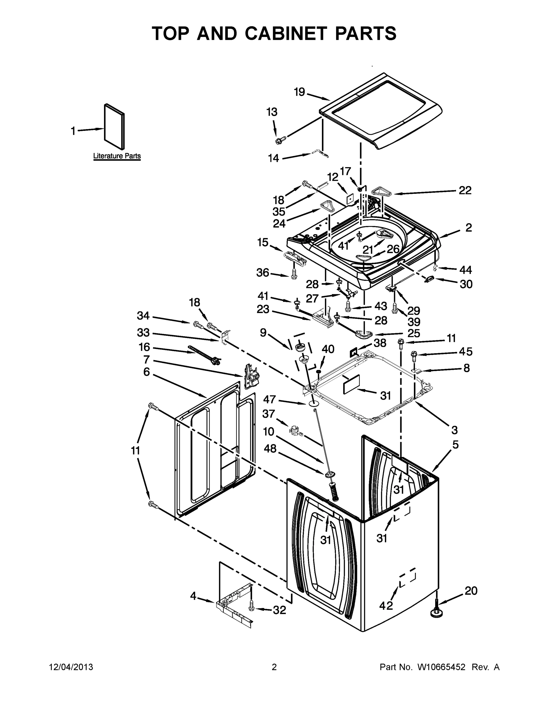 02 - TOP AND CABINET PARTS