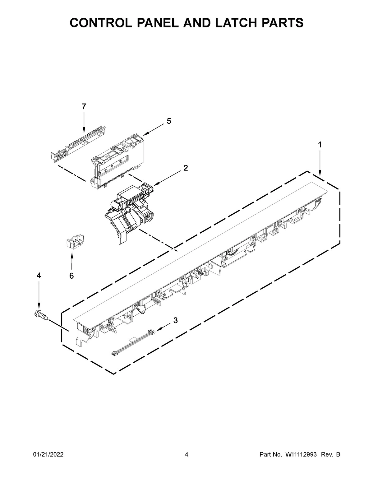 03 - CONTROL PANEL AND LATCH PARTS
