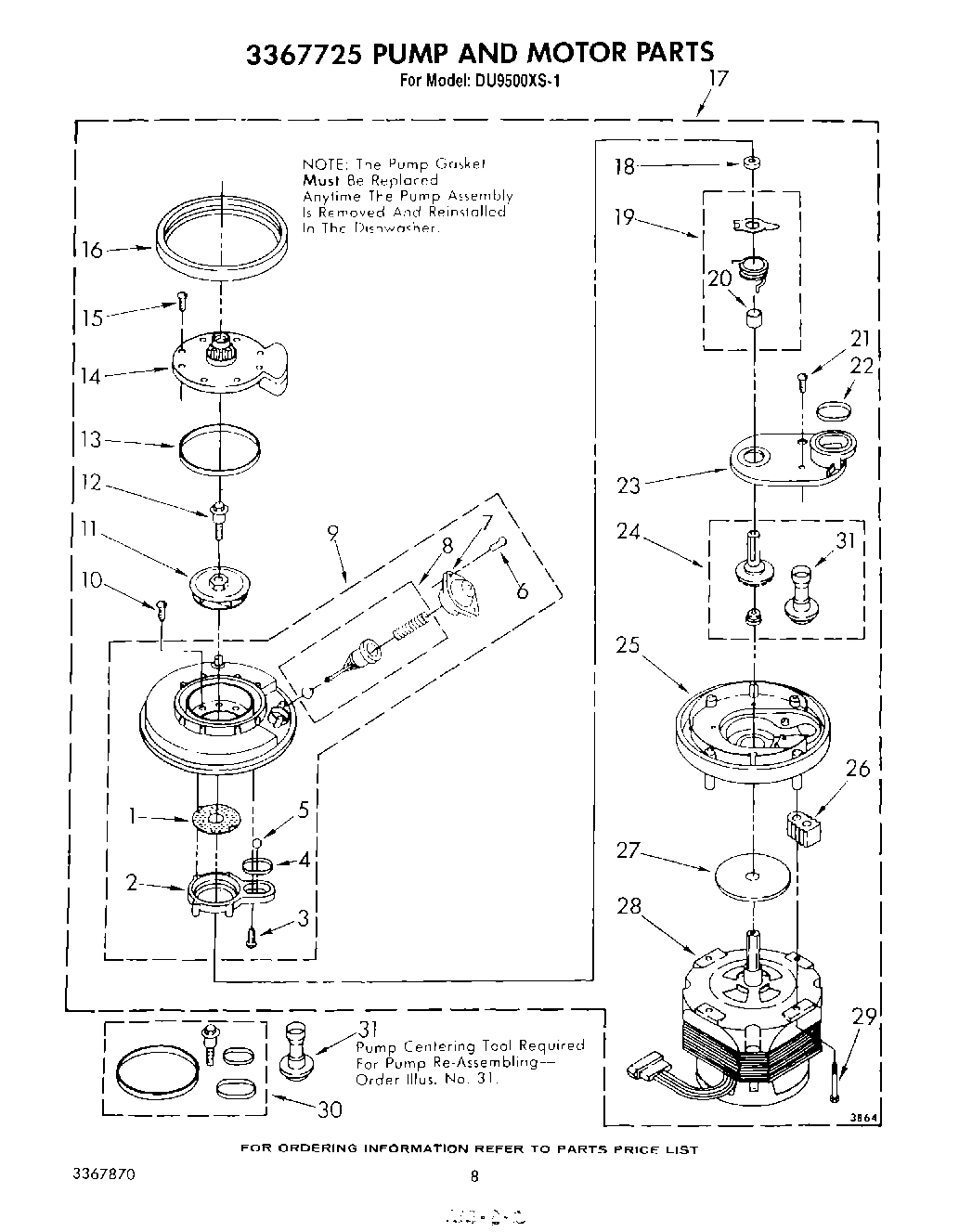 06 - 3367725 PUMP AND MOTOR