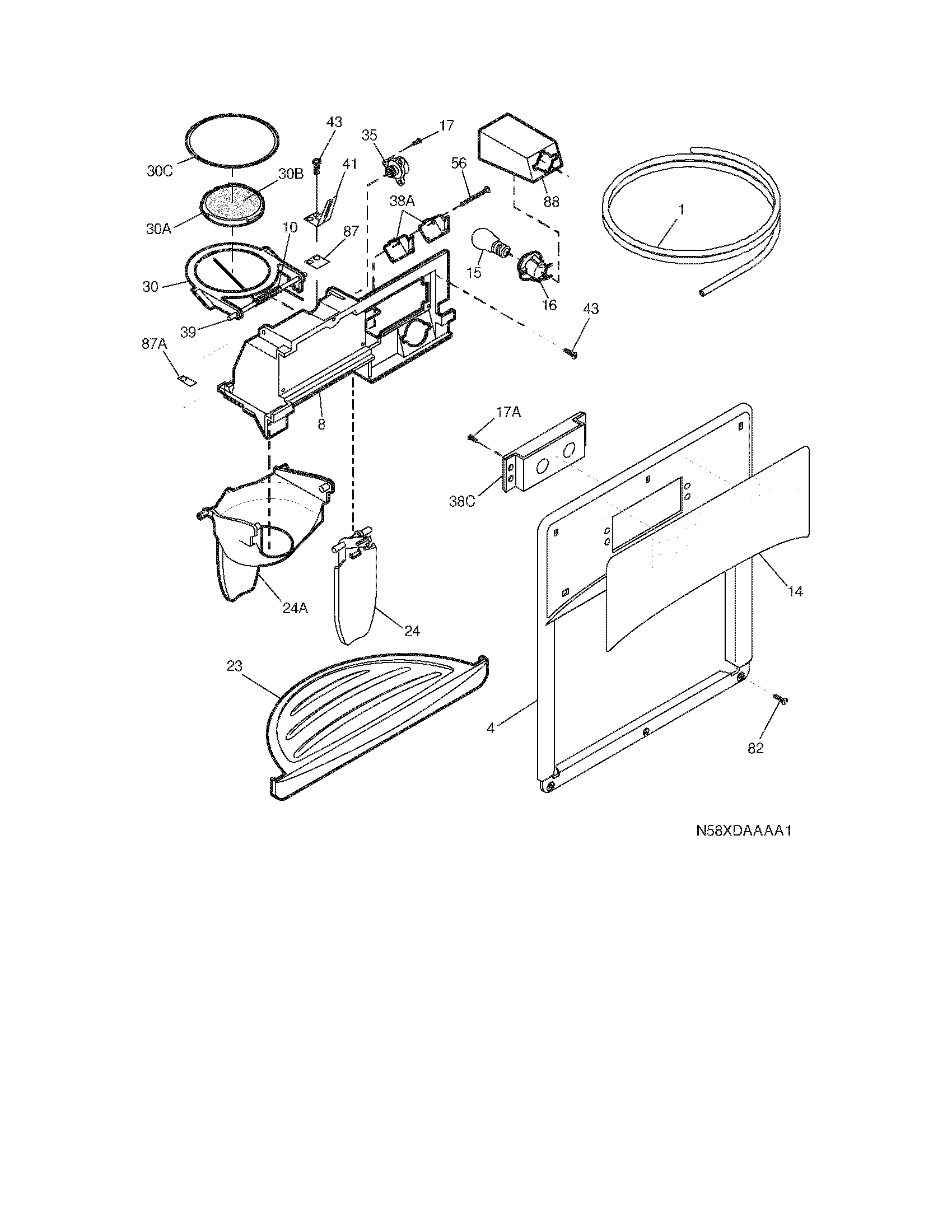 15 - ICE & WATER DISPENSER