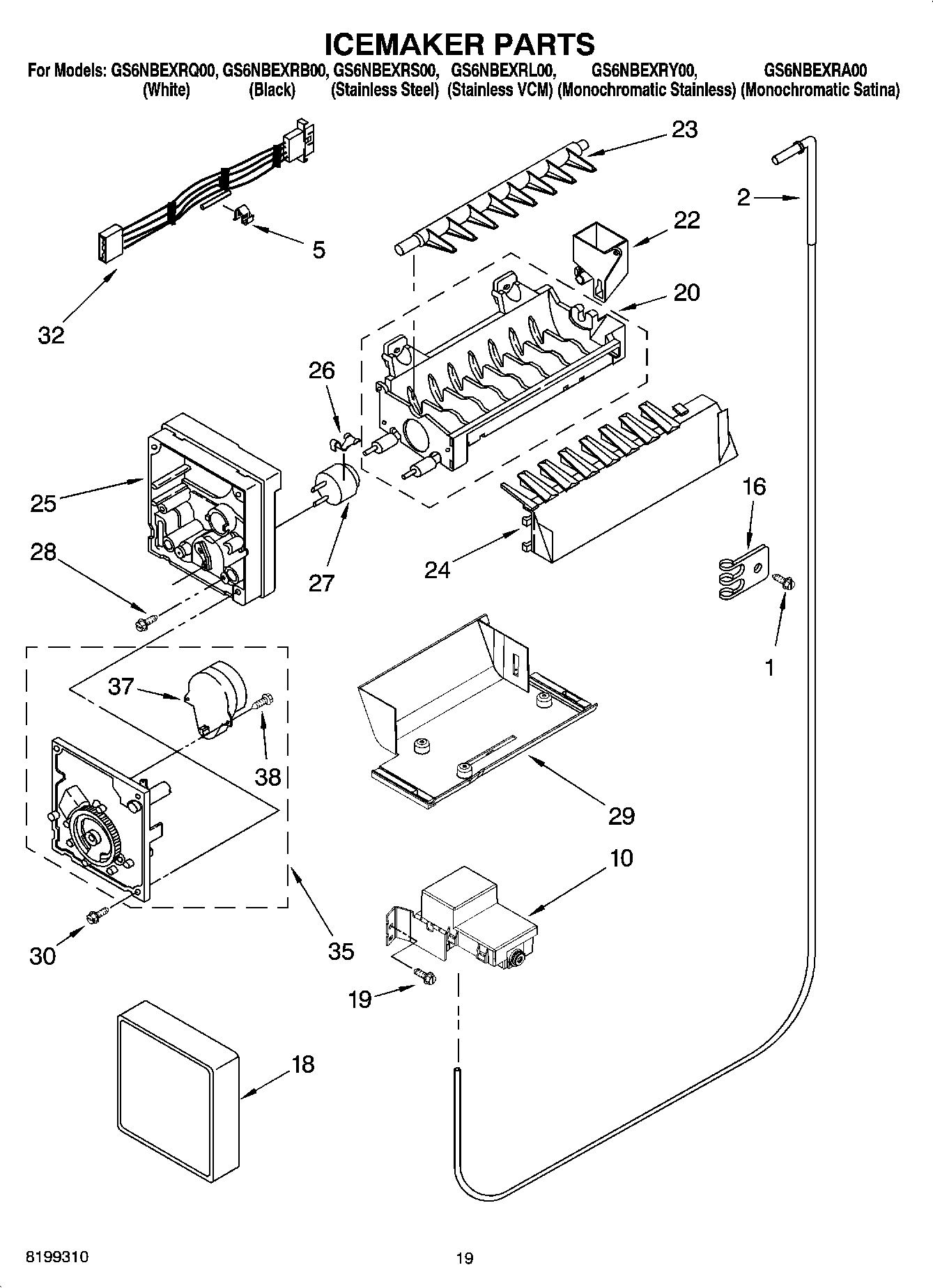 12 - ICEMAKER PARTS, OPTIONAL PARTS