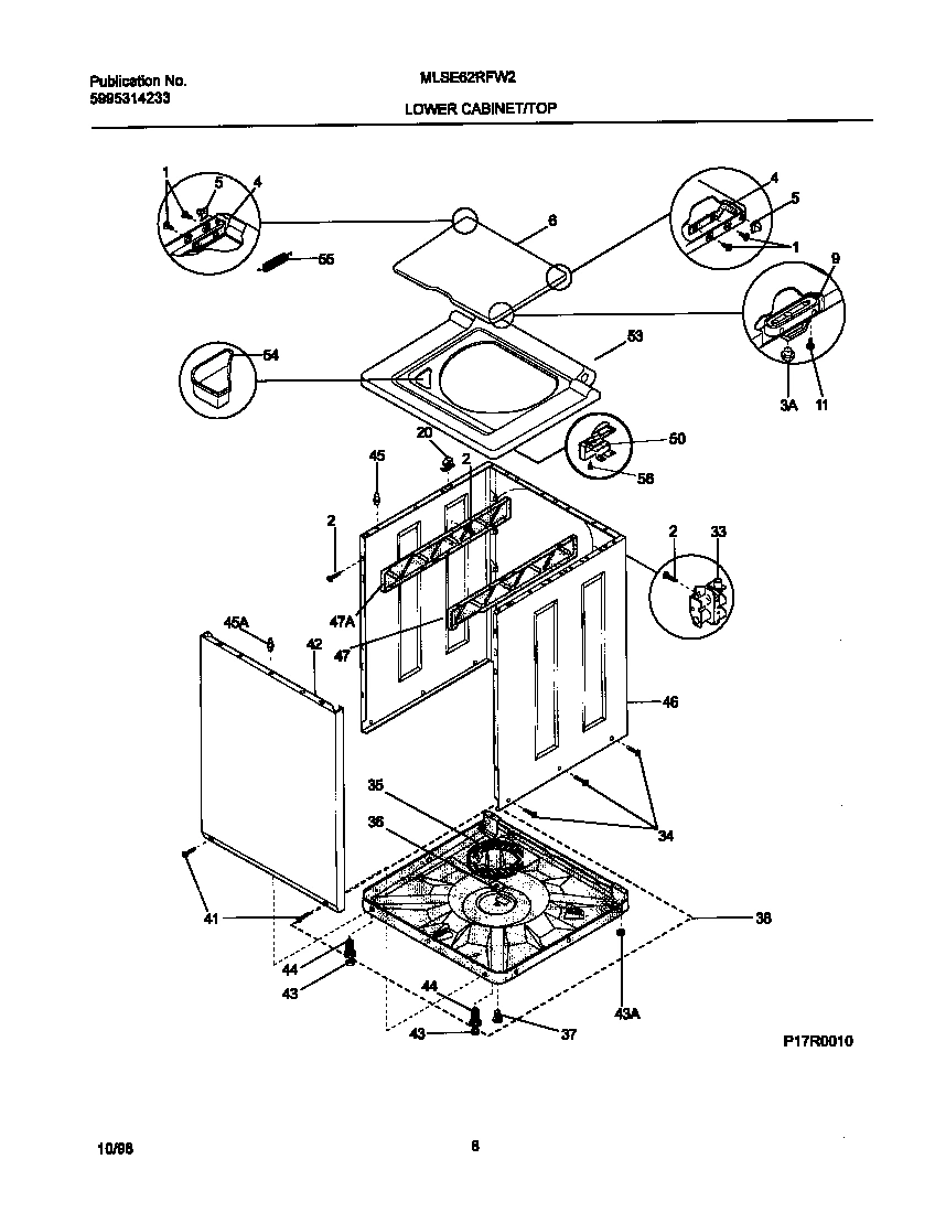 05 - P17R0010 WSHR CAB,TOP