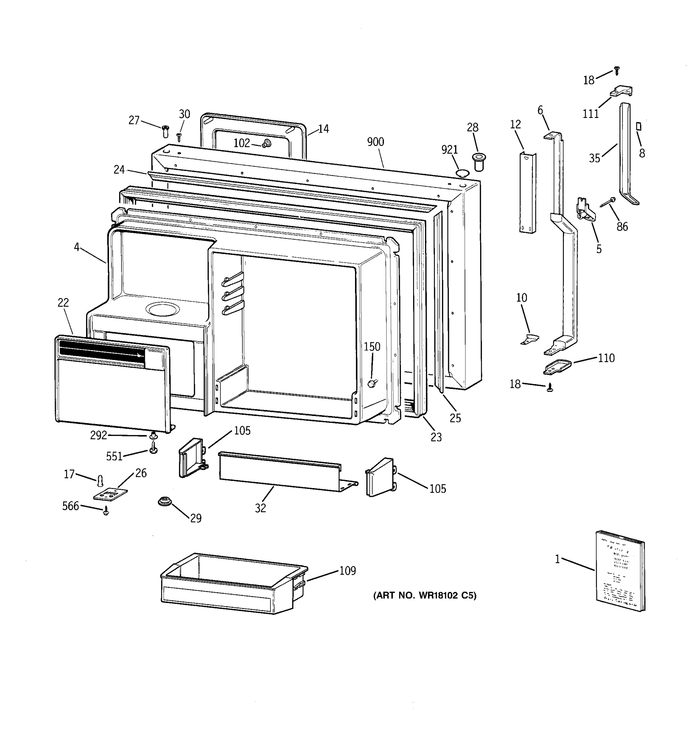 FREEZER DOOR