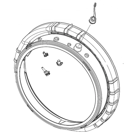 DC97-19640B Samsung Semi Tub Front Assembly