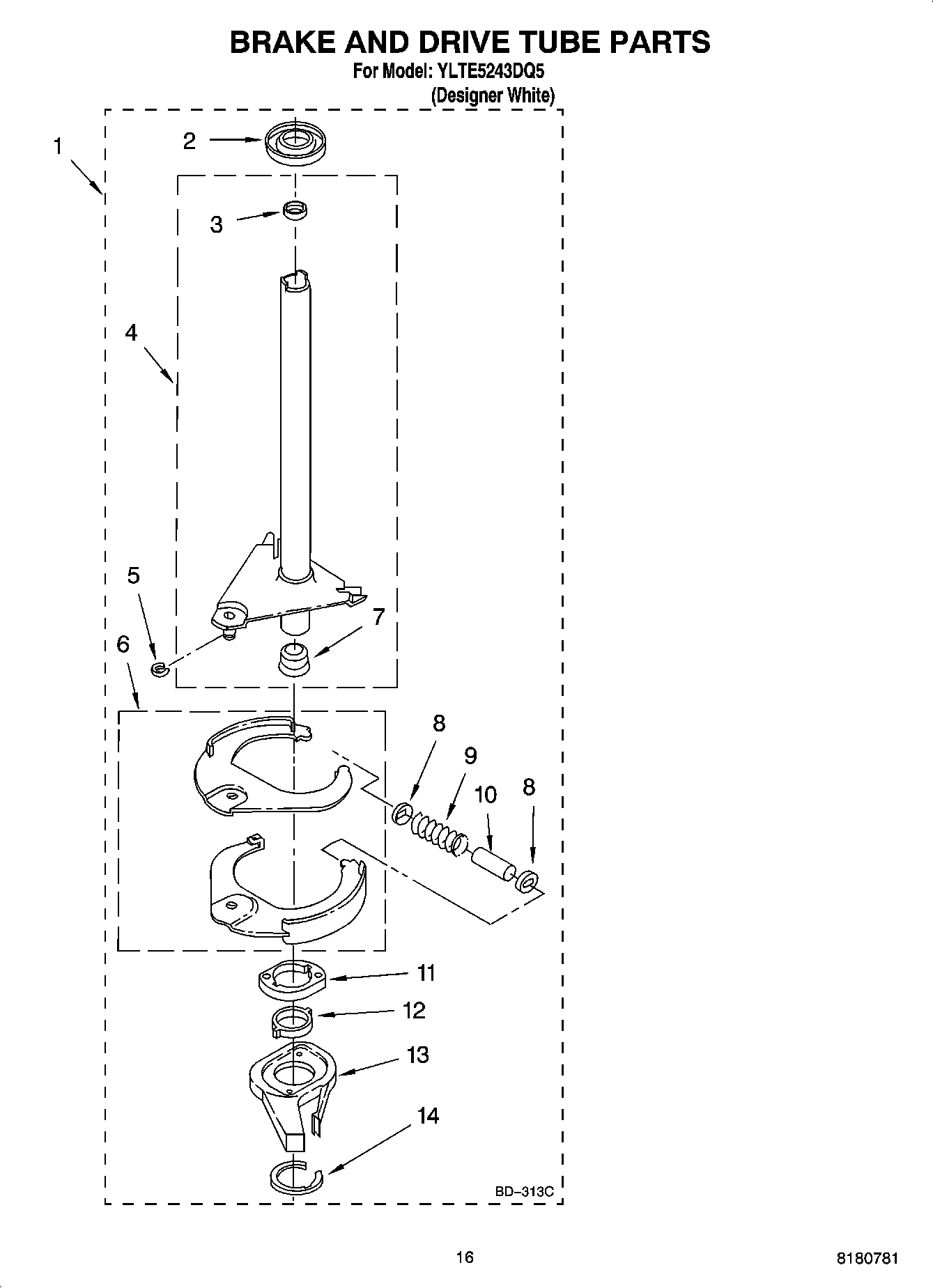 13 - BRAKE AND DRIVE TUBE PARTS