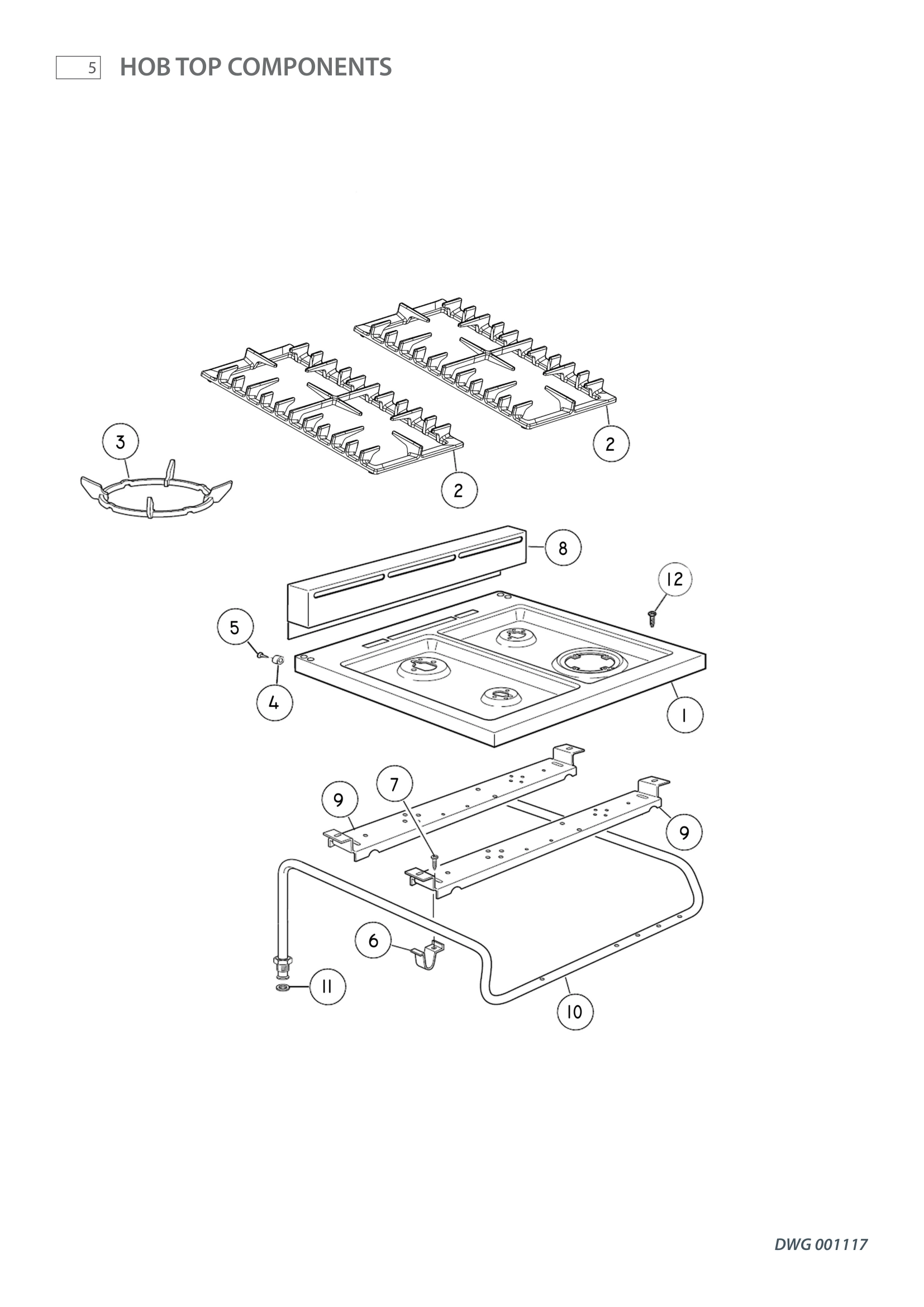 HOB TOP COMPONENTS