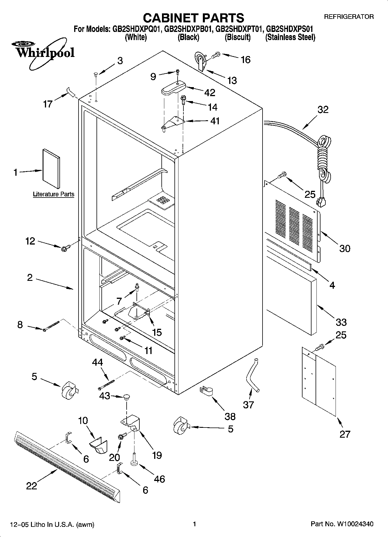 01 - CABINET PARTS