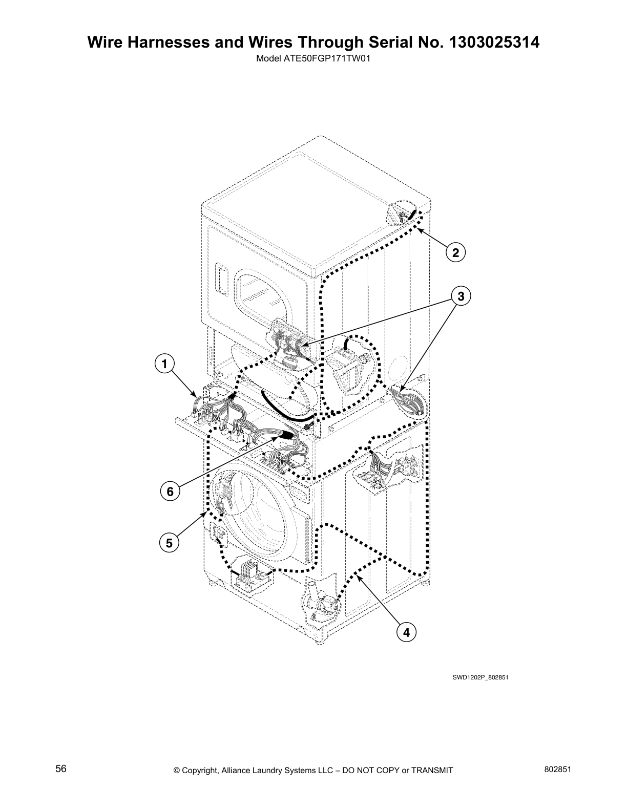 Wire Harnesses and Wires Through Serial No. 1303025314