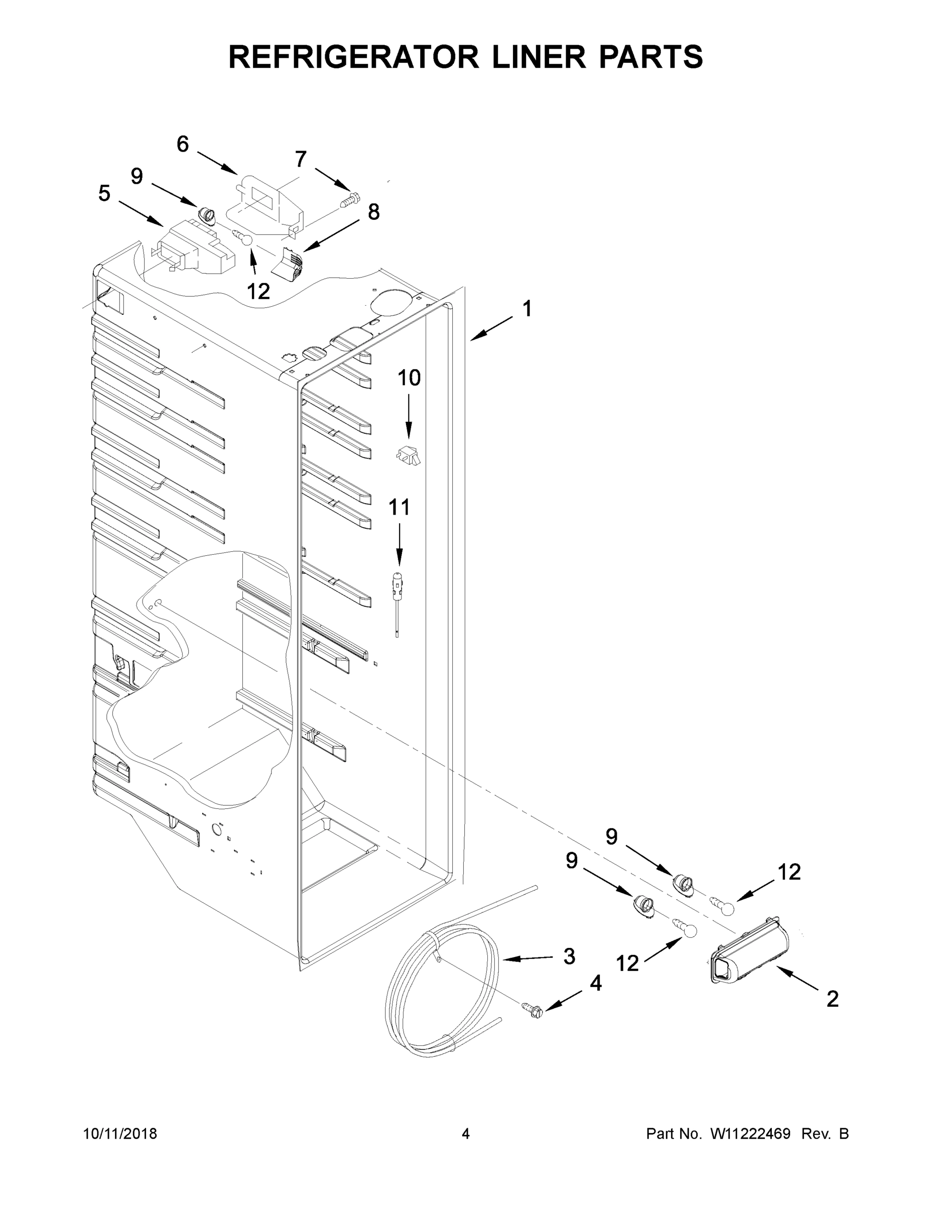 03 - REFRIGERATOR LINER PARTS
