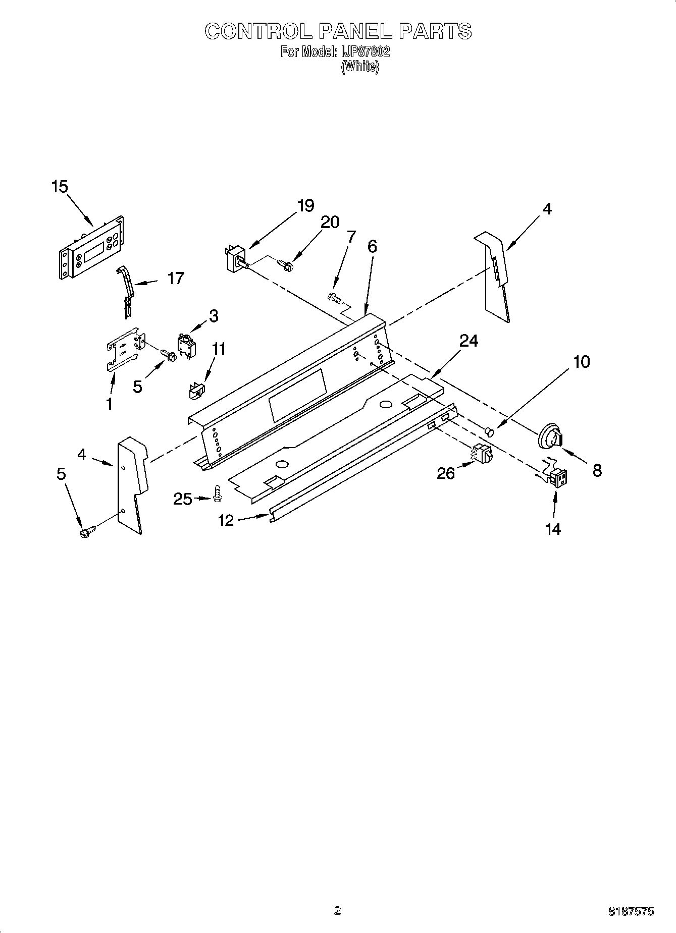 02 - CONTROL PANEL PARTS