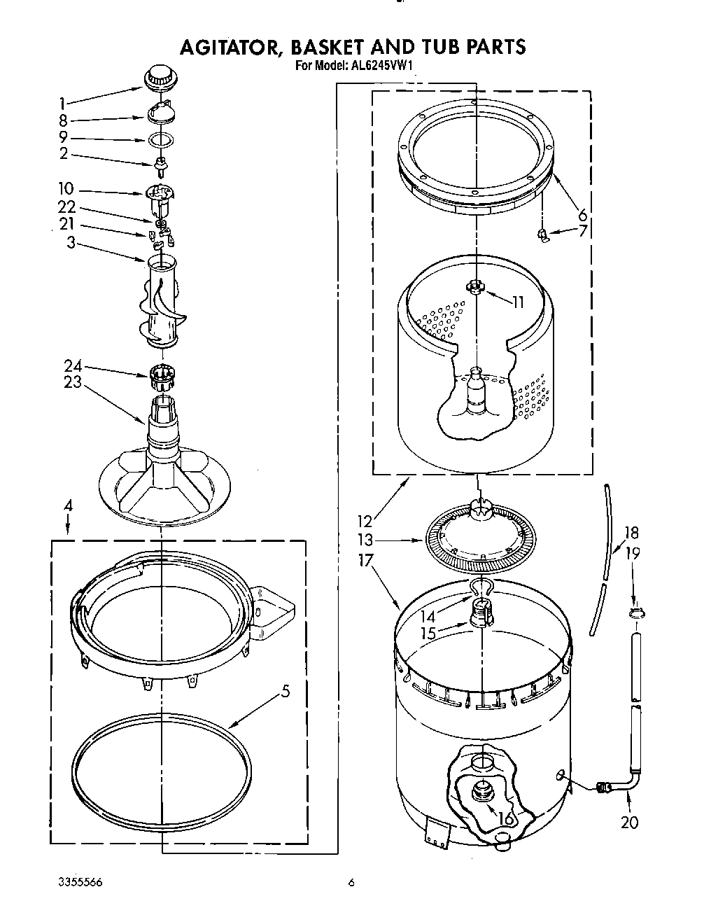 05 - AGITATOR, BASKET AND TUB