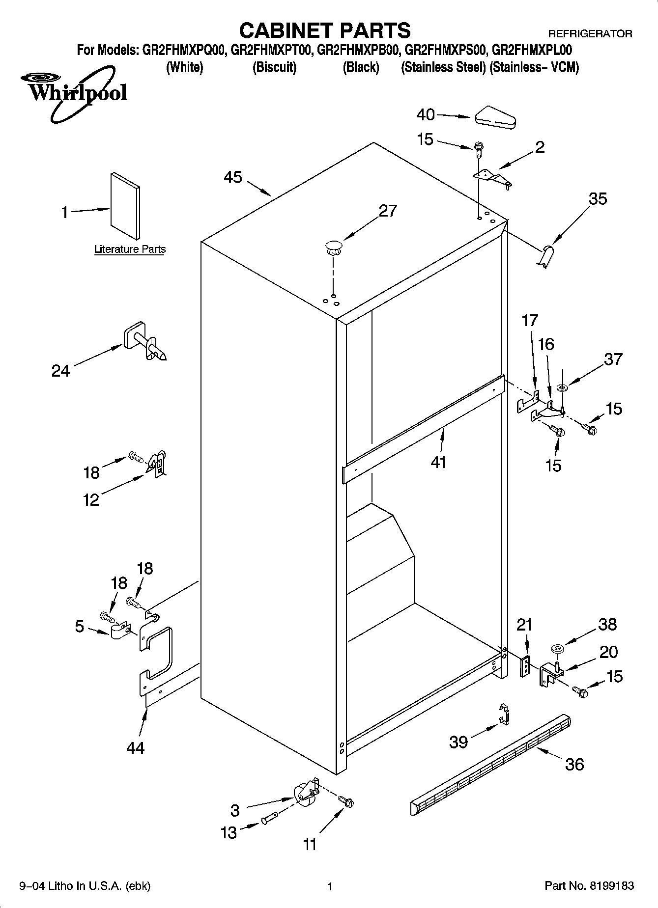01 - CABINET PARTS
