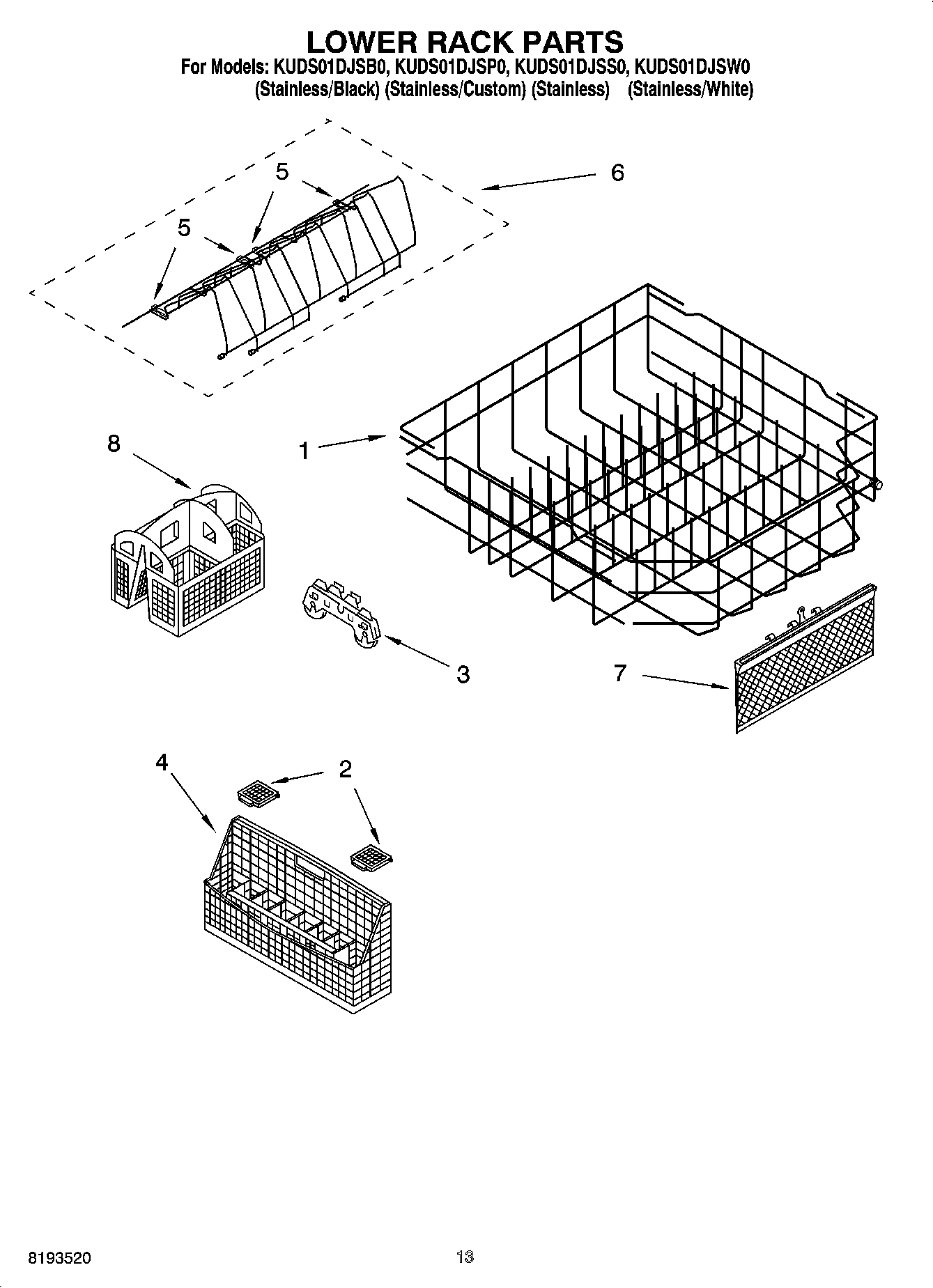 10 - LOWER RACK PARTS