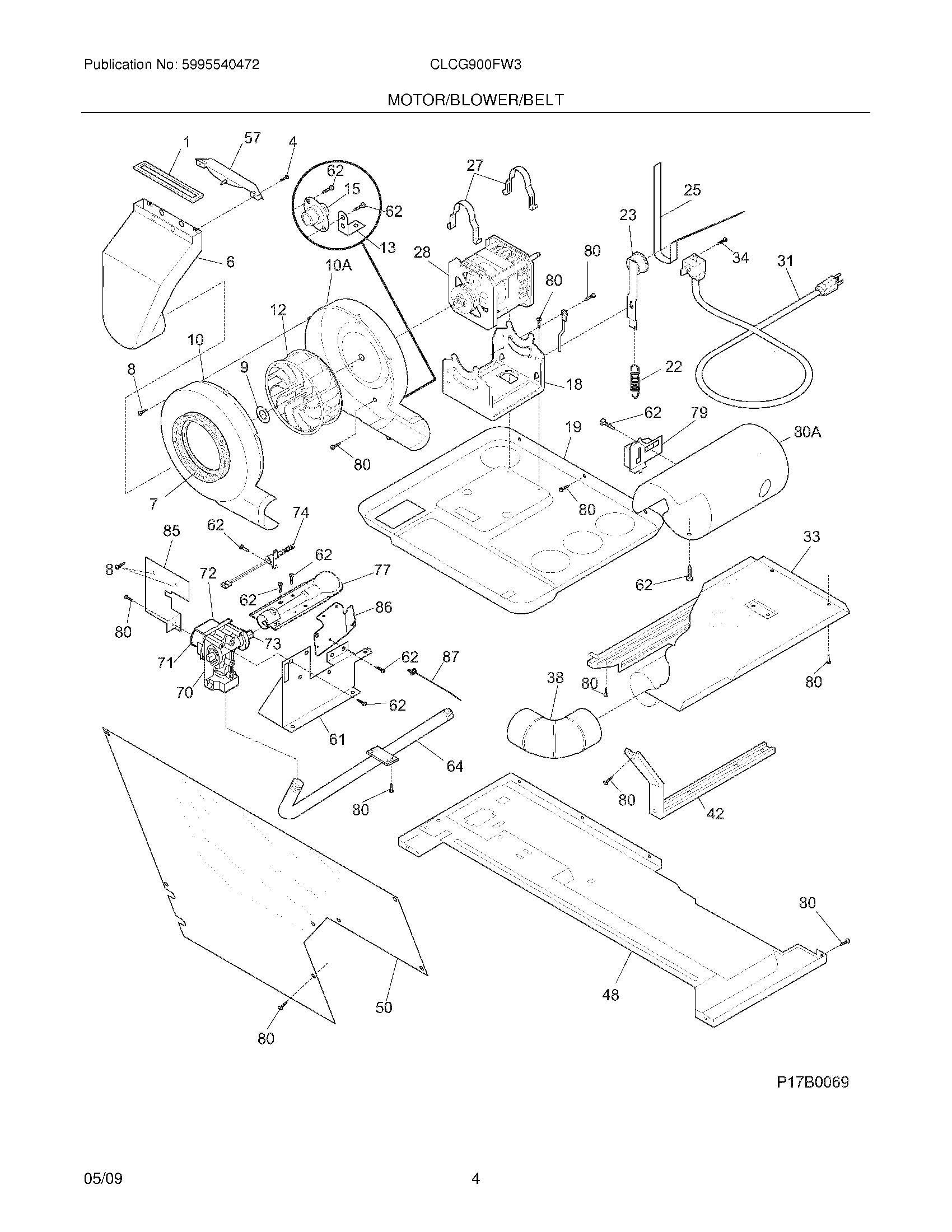 05 - MOTOR/BLOWER/BELT