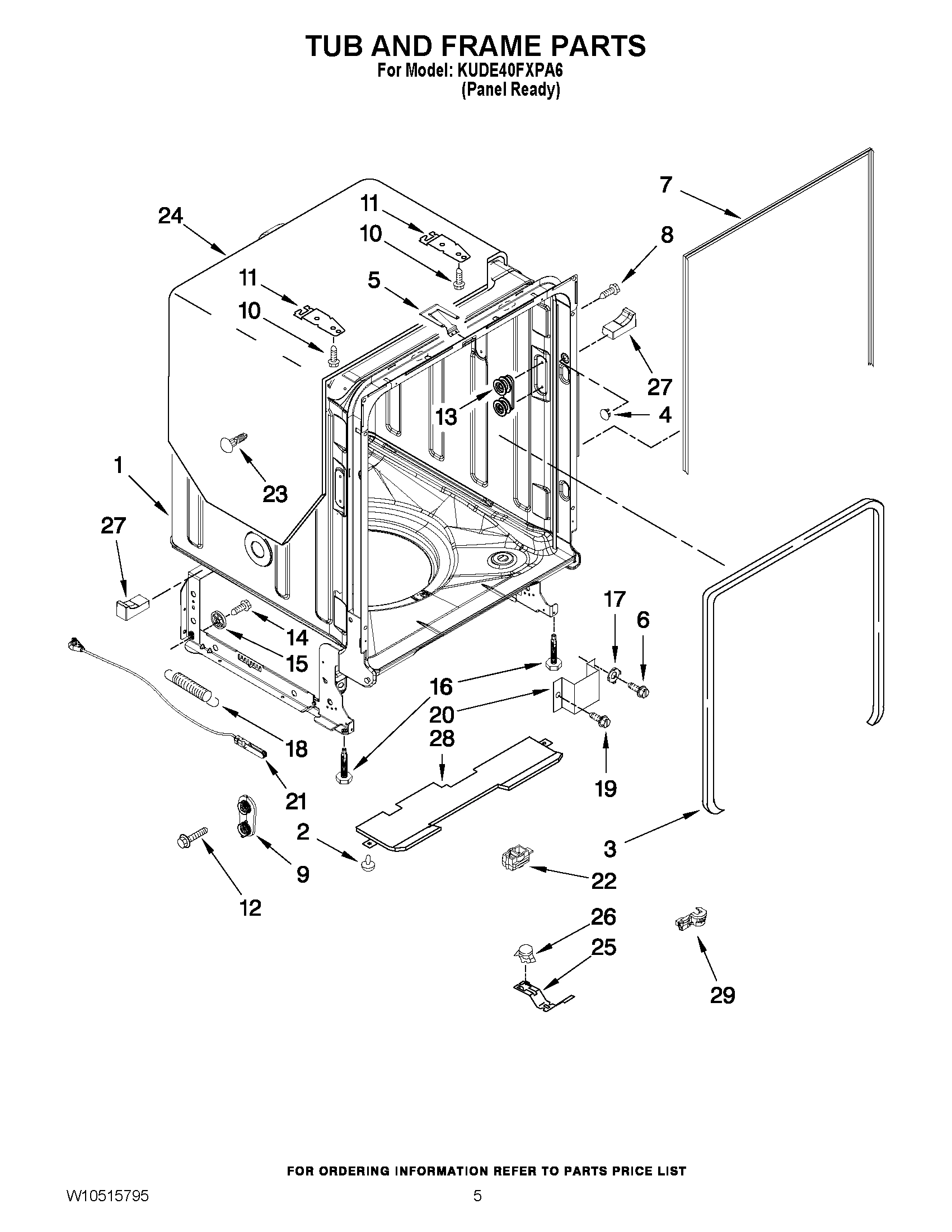 05 - TUB AND FRAME PARTS