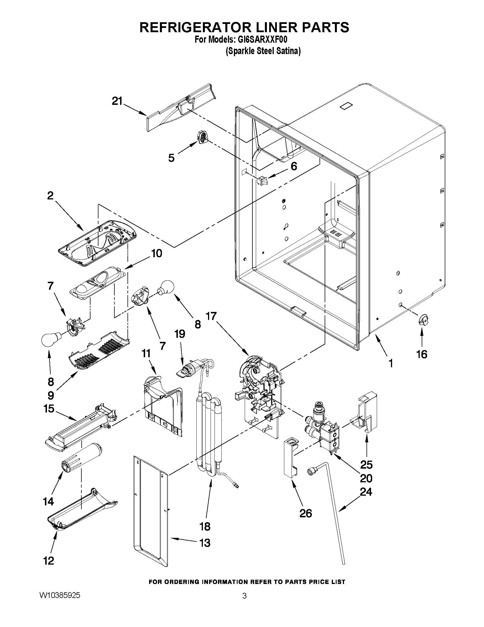 02 - REFRIGERATOR LINER PARTS