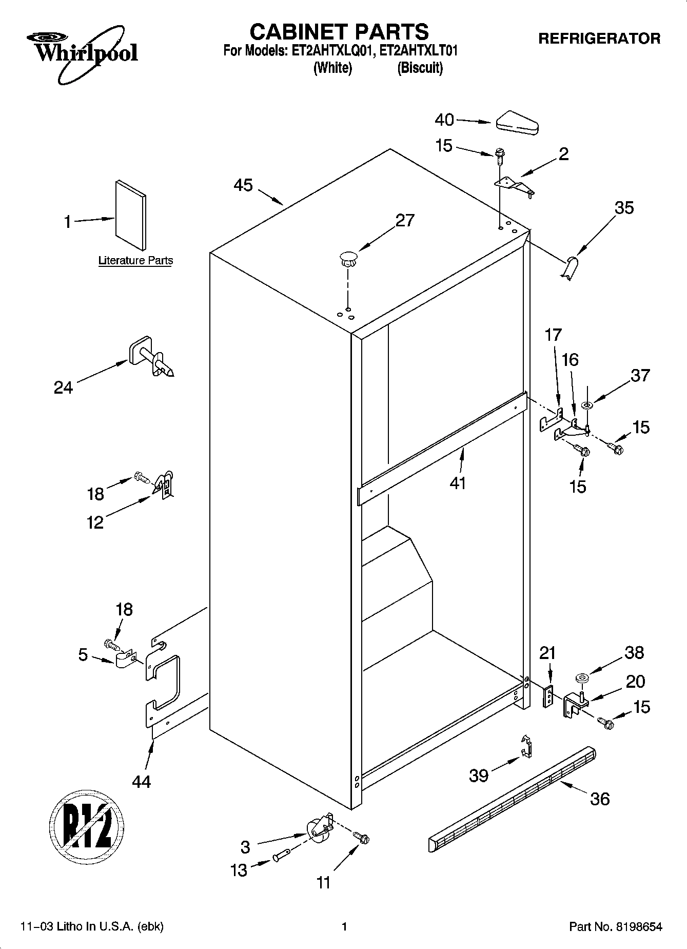 01 - CABINET PARTS