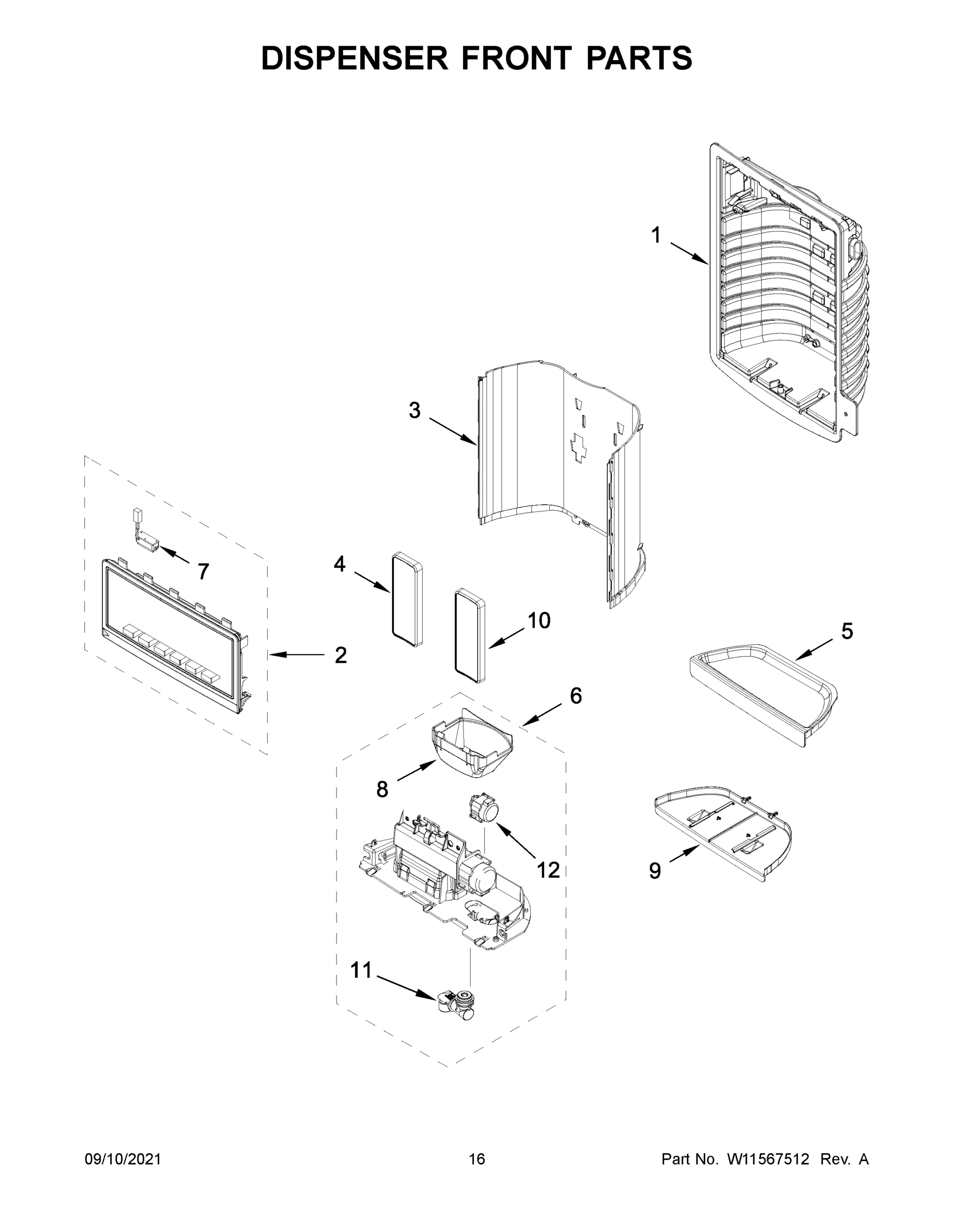 09 - DISPENSER FRONT PARTS