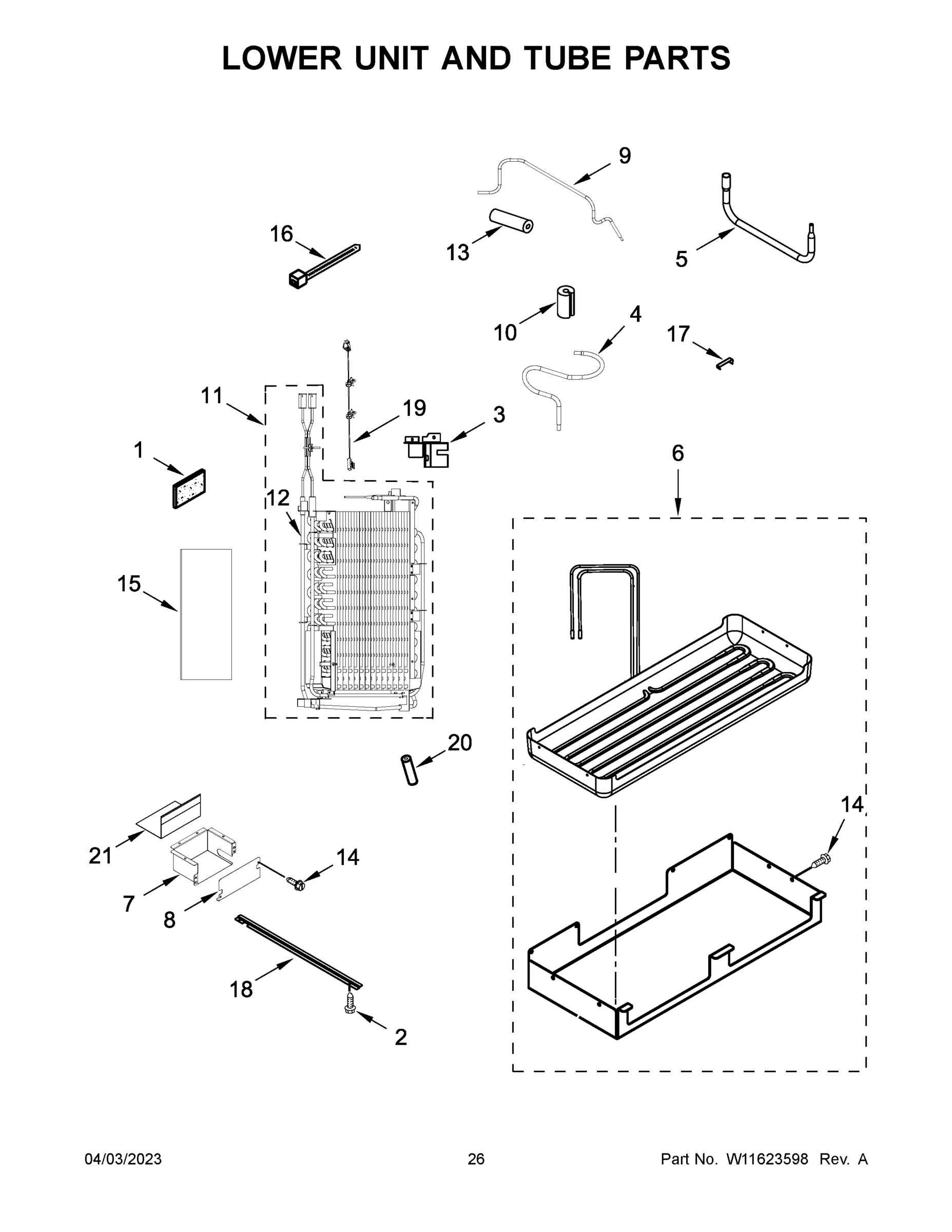 14 - LOWER UNIT AND TUBE PARTS