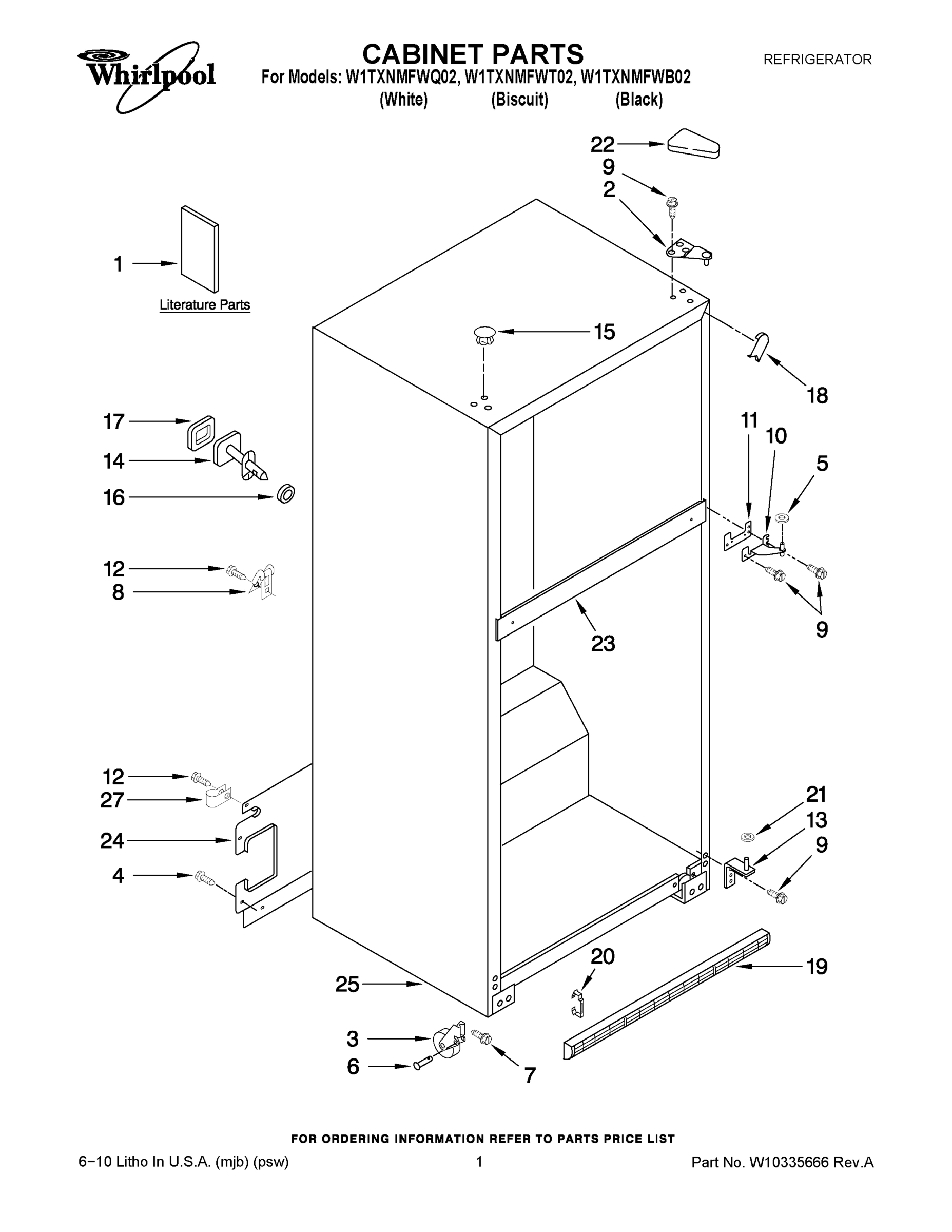 01 - CABINET PARTS