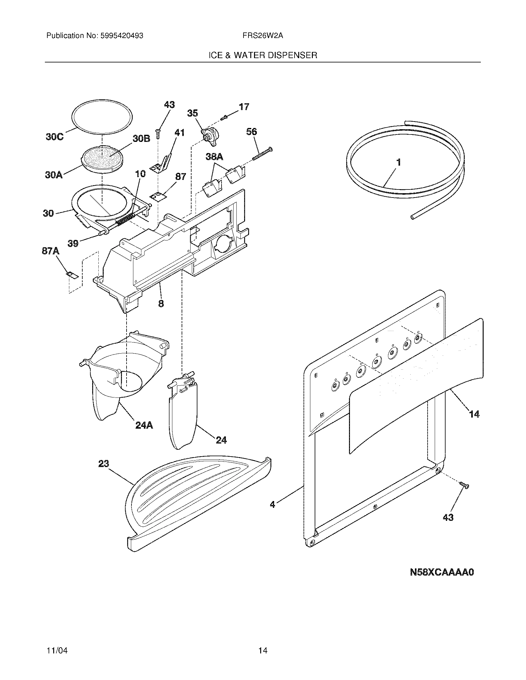 15 - ICE & WATER DISPENSER