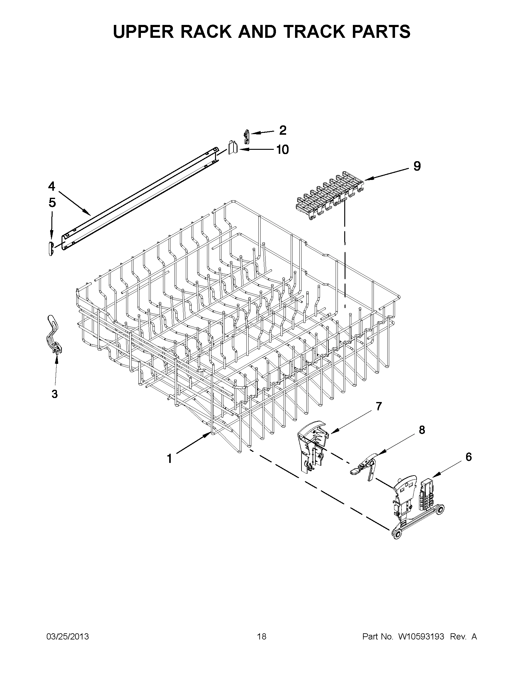 09 - UPPER RACK AND TRACK PARTS