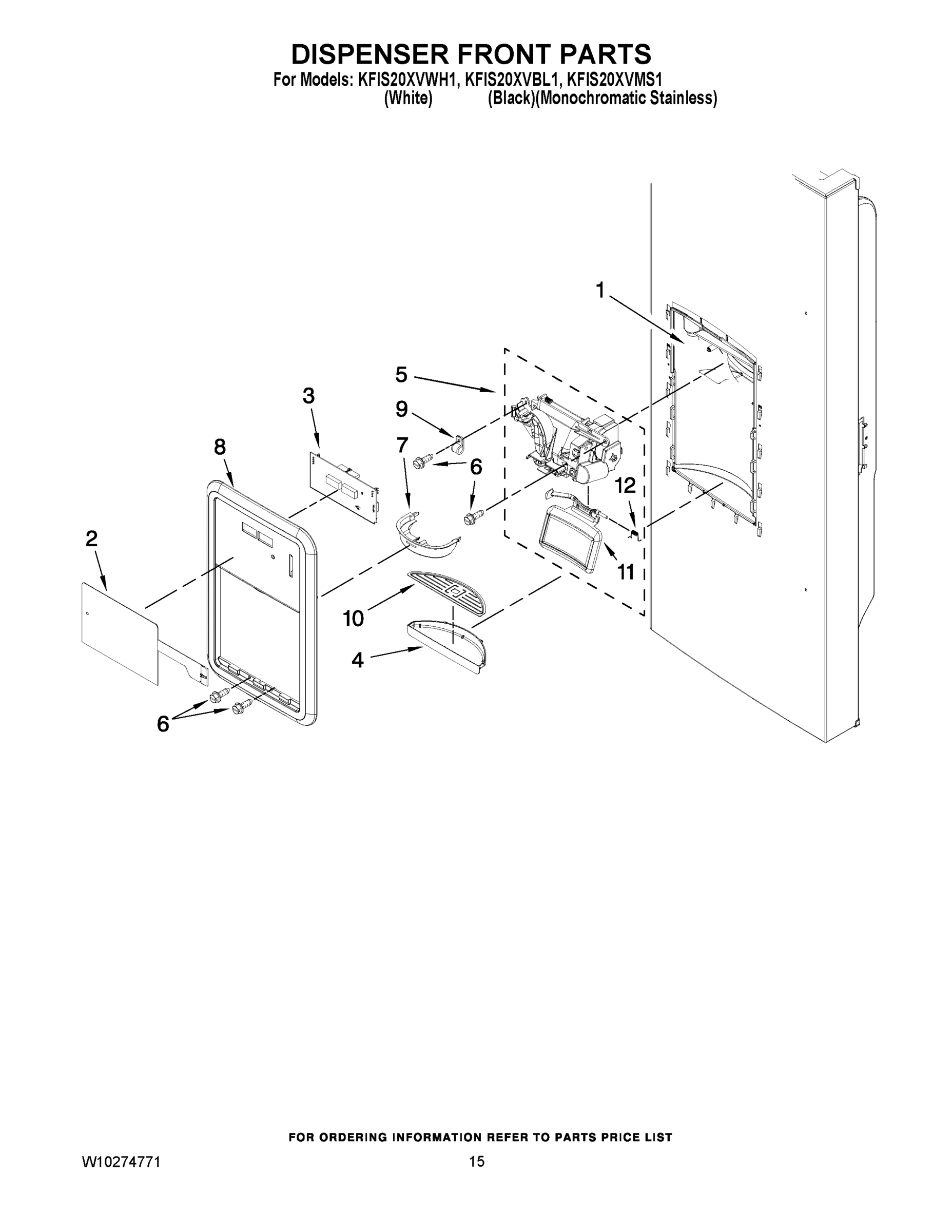 08 - DISPENSER FRONT PARTS