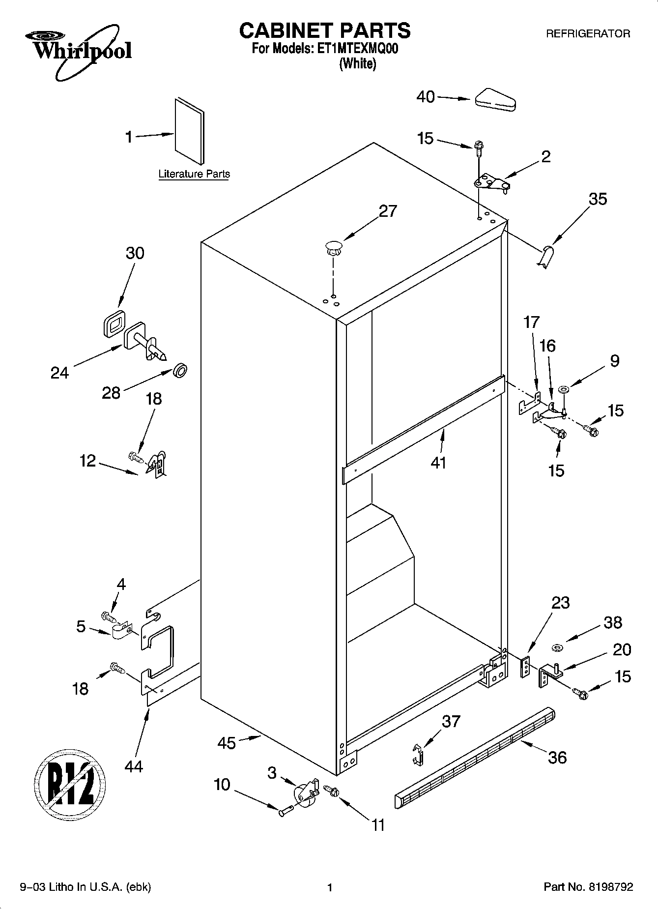 01 - CABINET PARTS