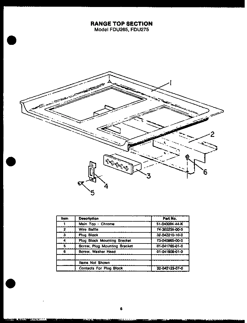 11 - RANGE TOP SECTION