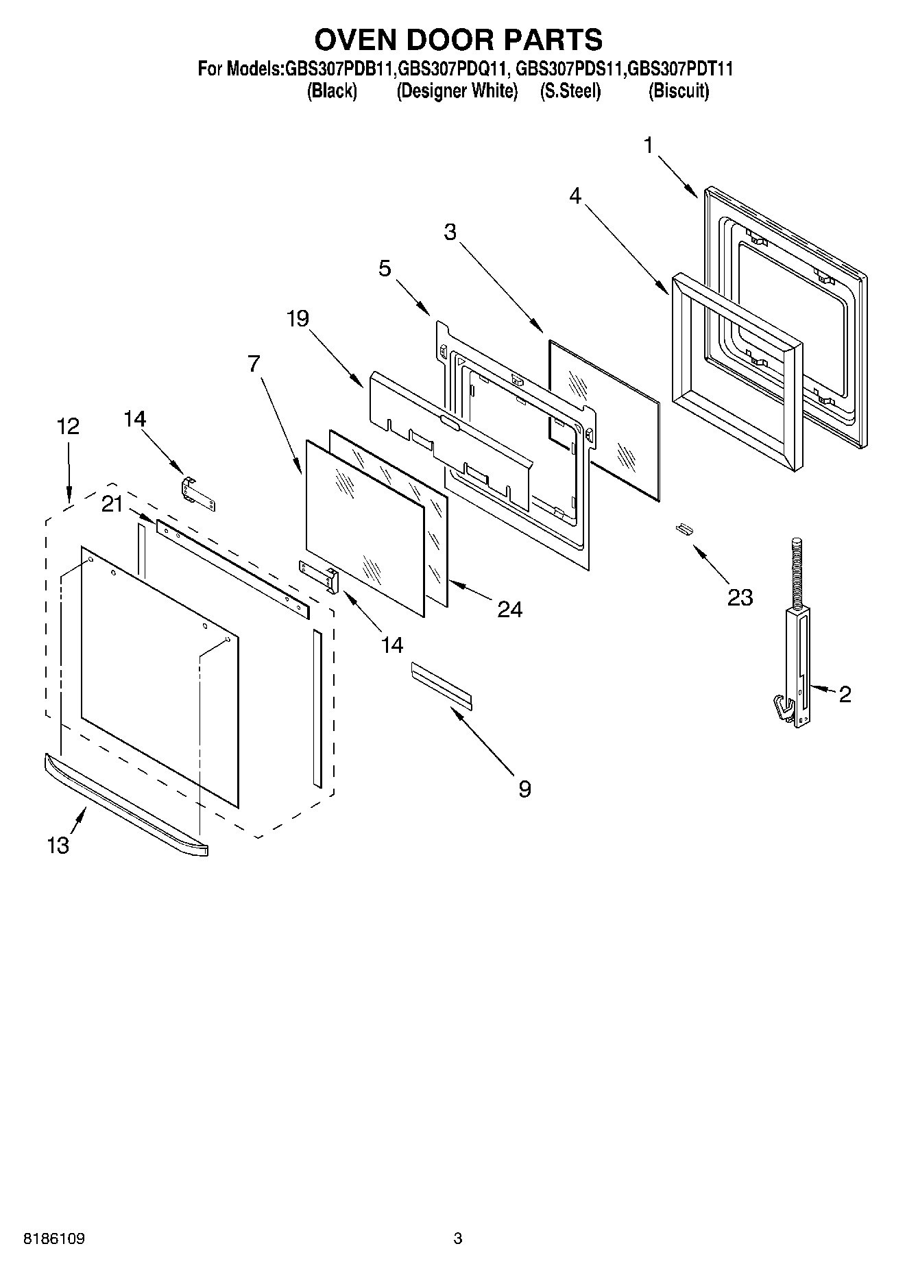 02 - OVEN DOOR PARTS