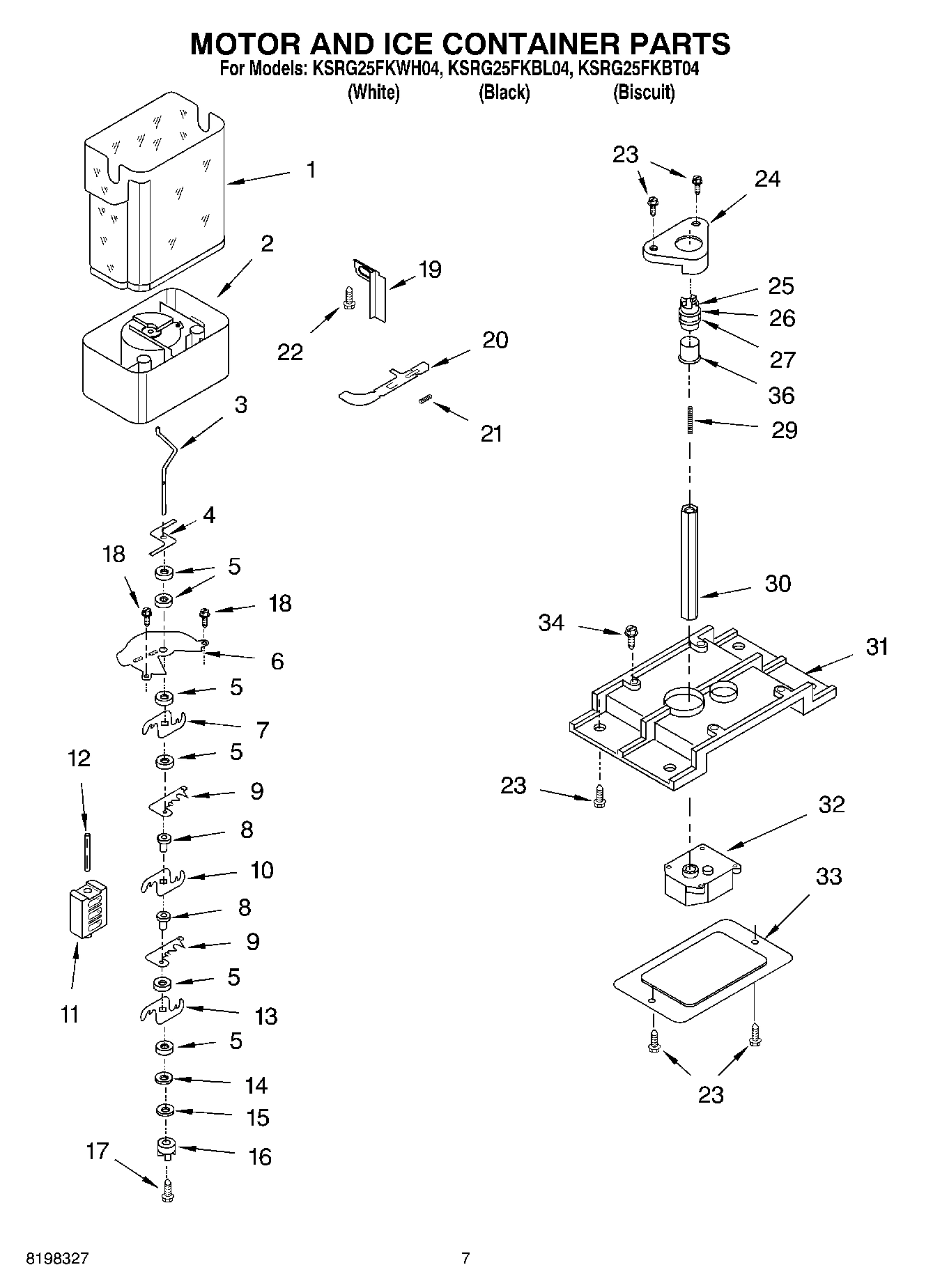05 - MOTOR AND ICE CONTAINER