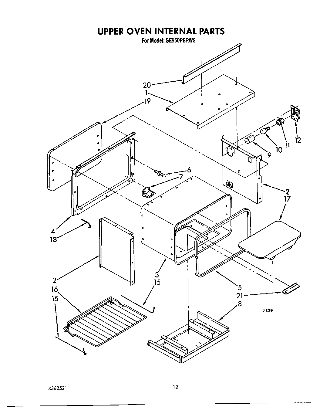 08 - UPPER OVEN INTERNAL, LIT/OPTIONAL