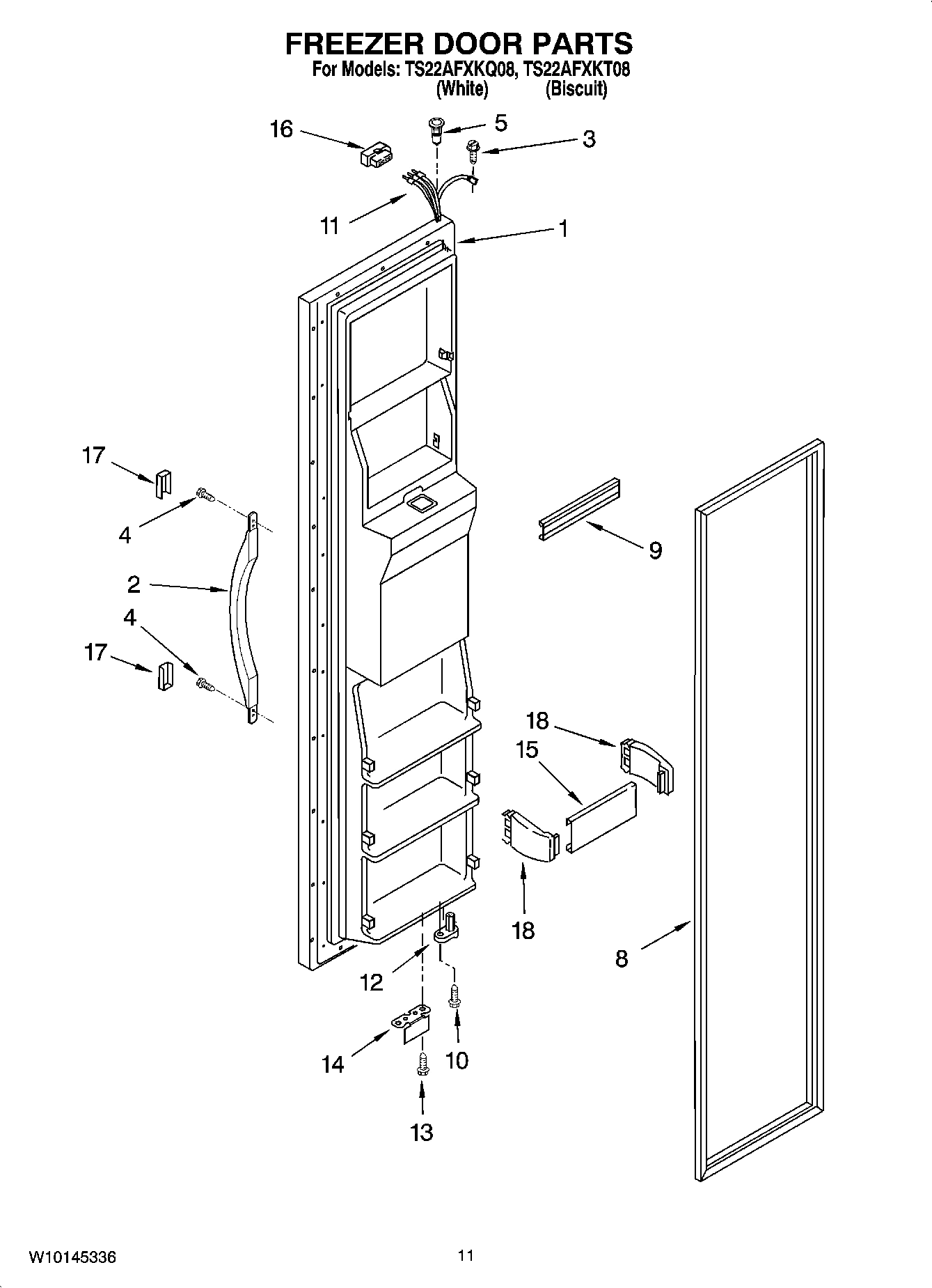 08 - FREEZER DOOR PARTS