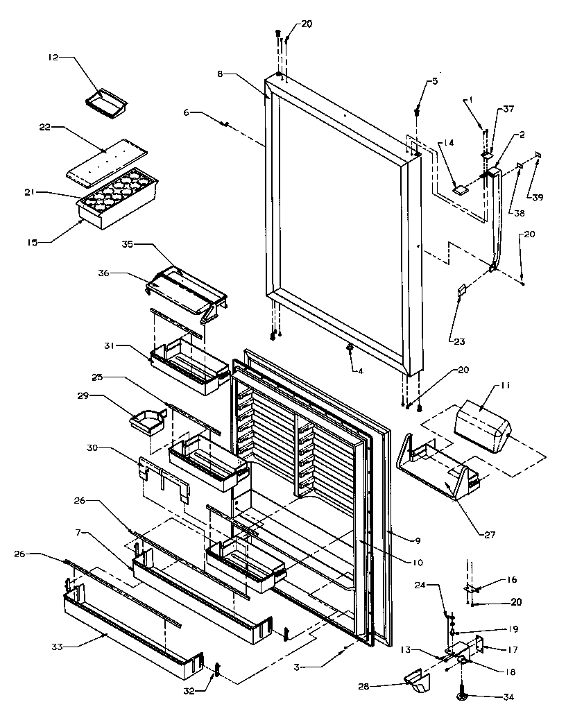 11 - REF DOOR ASSY