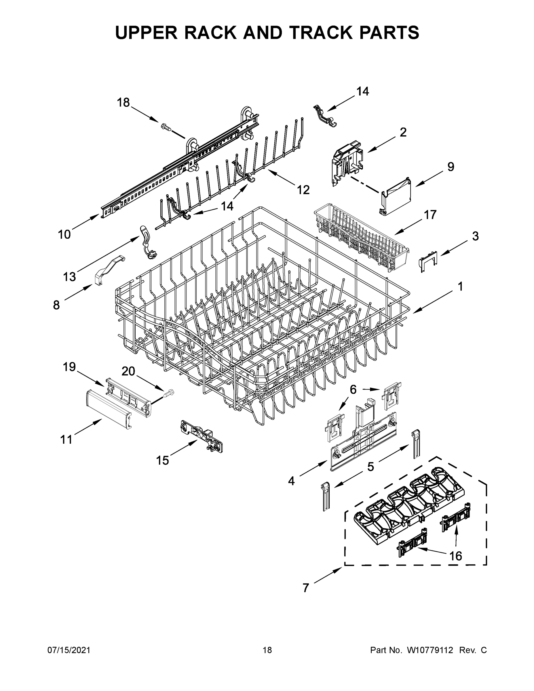 10 - UPPER RACK AND TRACK PARTS