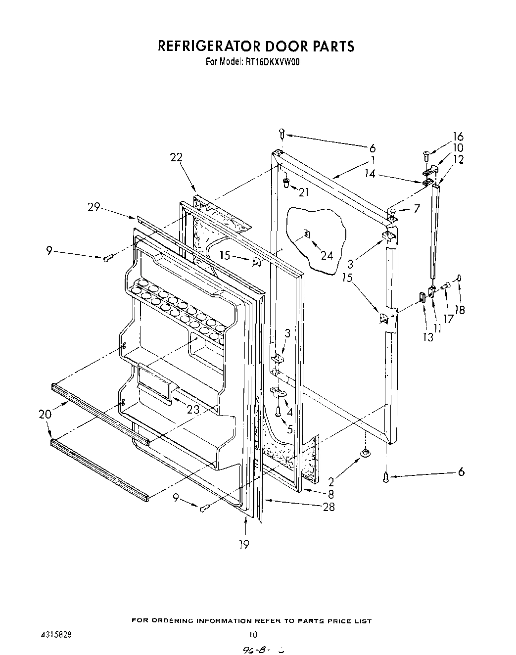 08 - REFRIGERATOR DOOR , NOT ILLUSTRATED