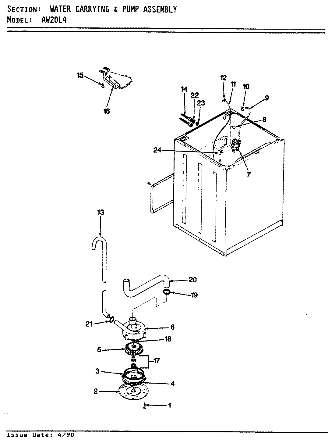 05 - WATER CARRYING & PUMP ASSY. (REV. E-F)