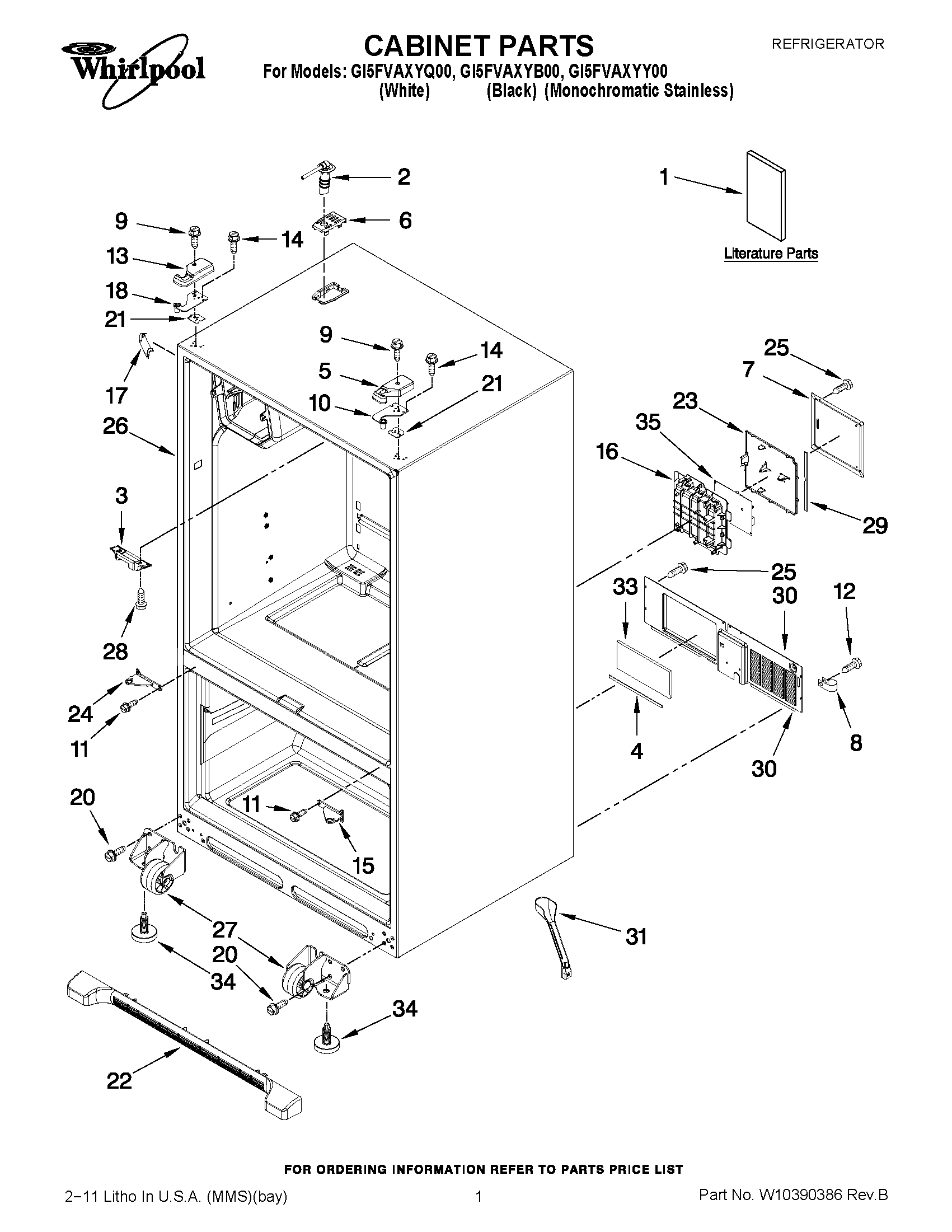 01 - CABINET PARTS