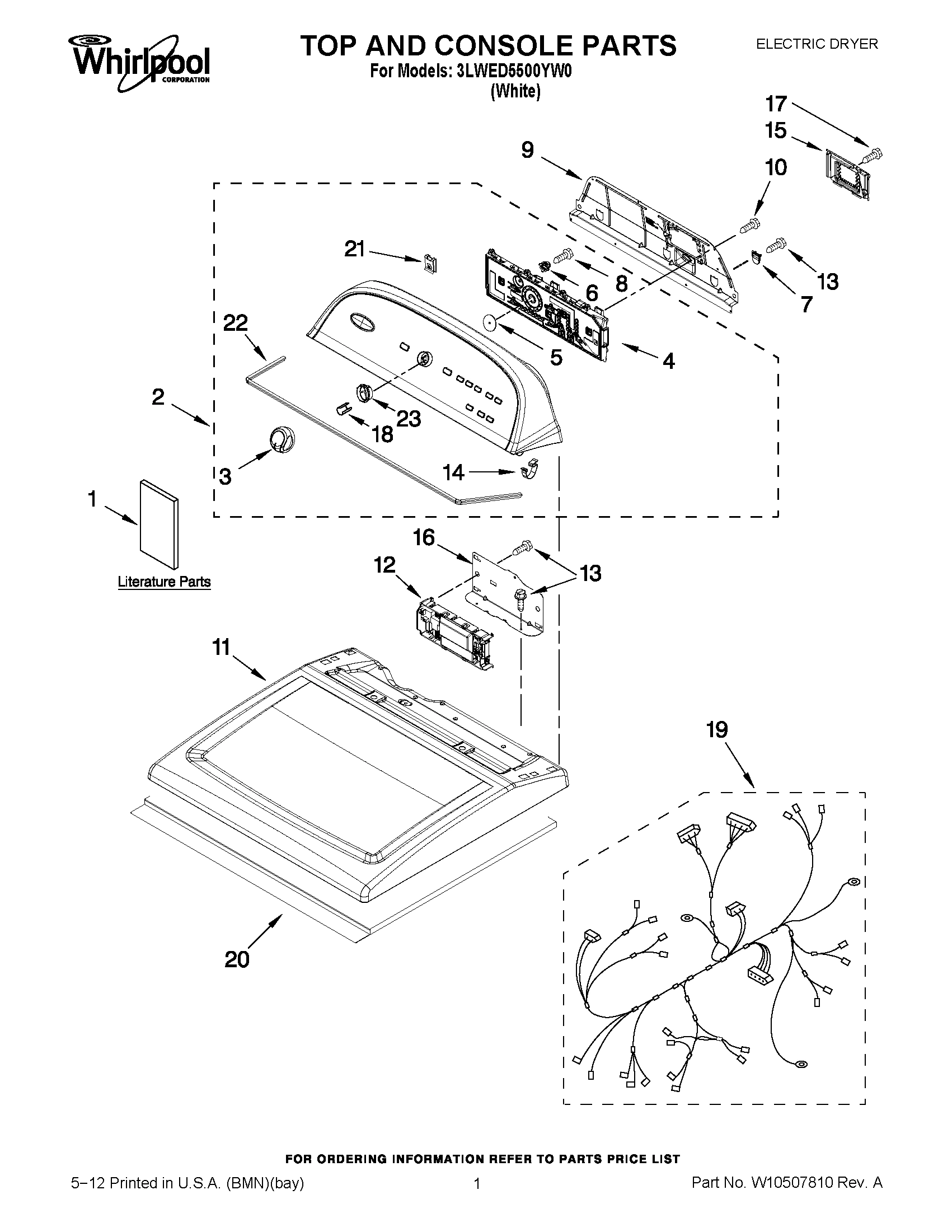 01 - TOP AND CONSOLE PARTS