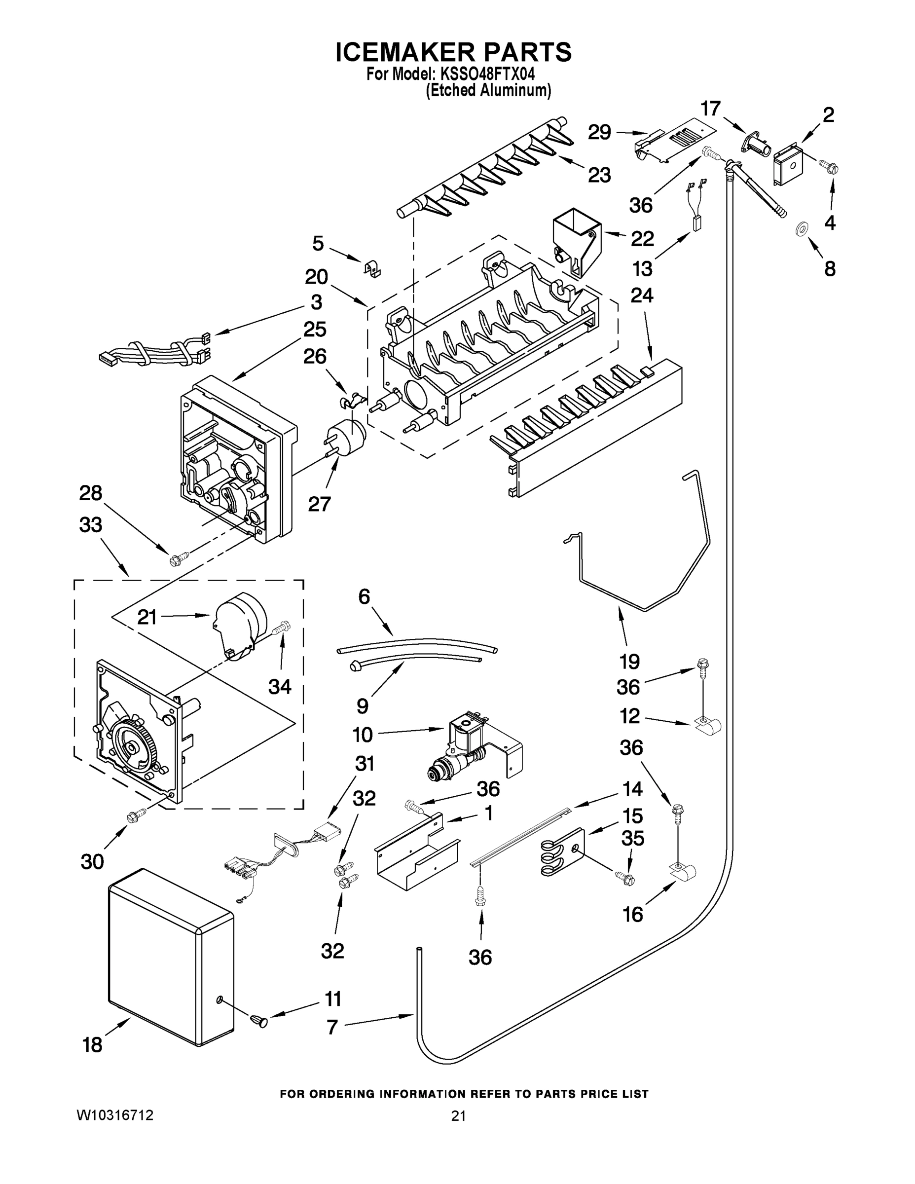 13 - ICEMAKER PARTS