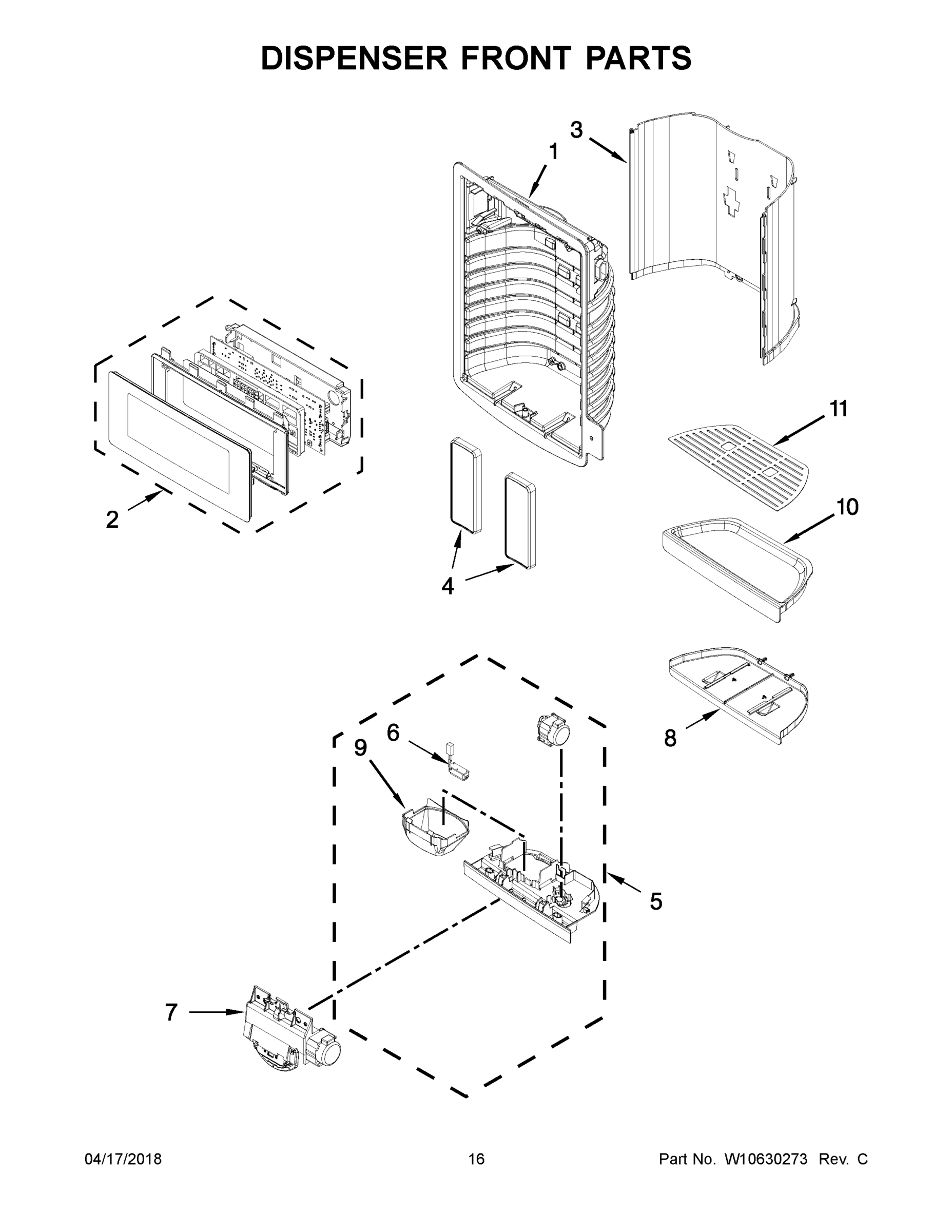 09 - DISPENSER FRONT PARTS