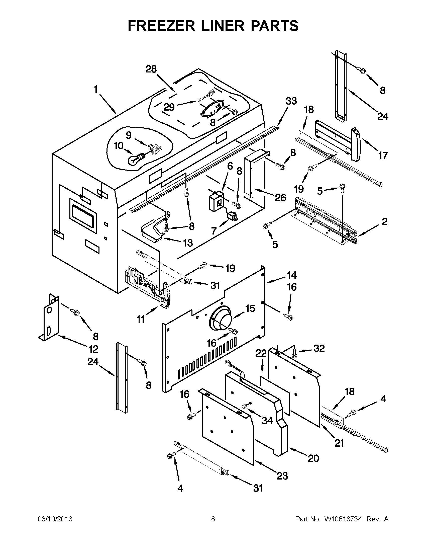 04 - FREEZER LINER PARTS
