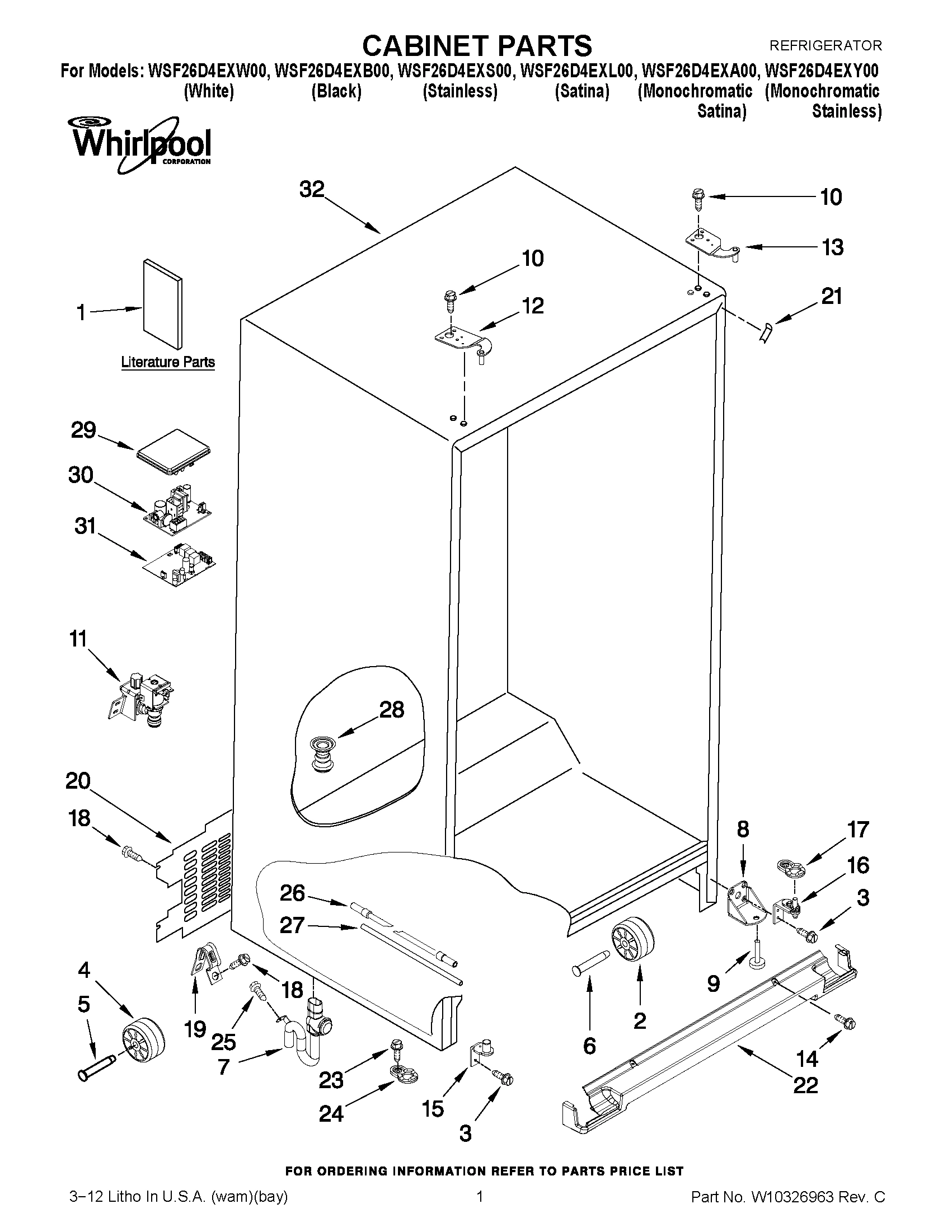 01 - CABINET PARTS