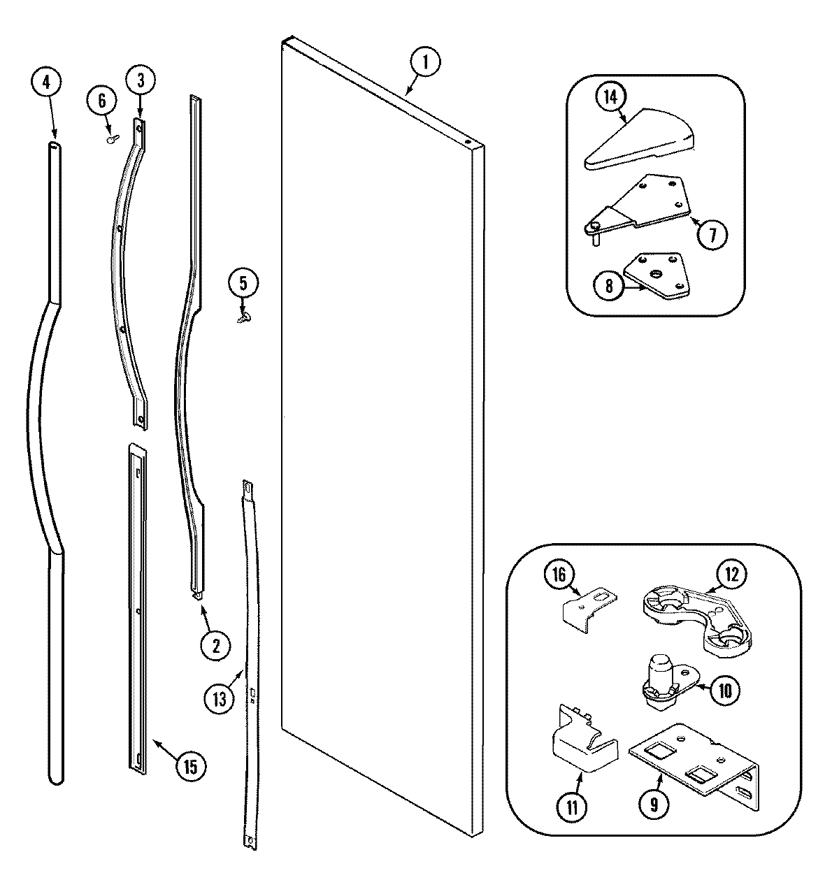 08 - FRESH FOOD OUTER DOOR (JCD2389DEB/Q/W)