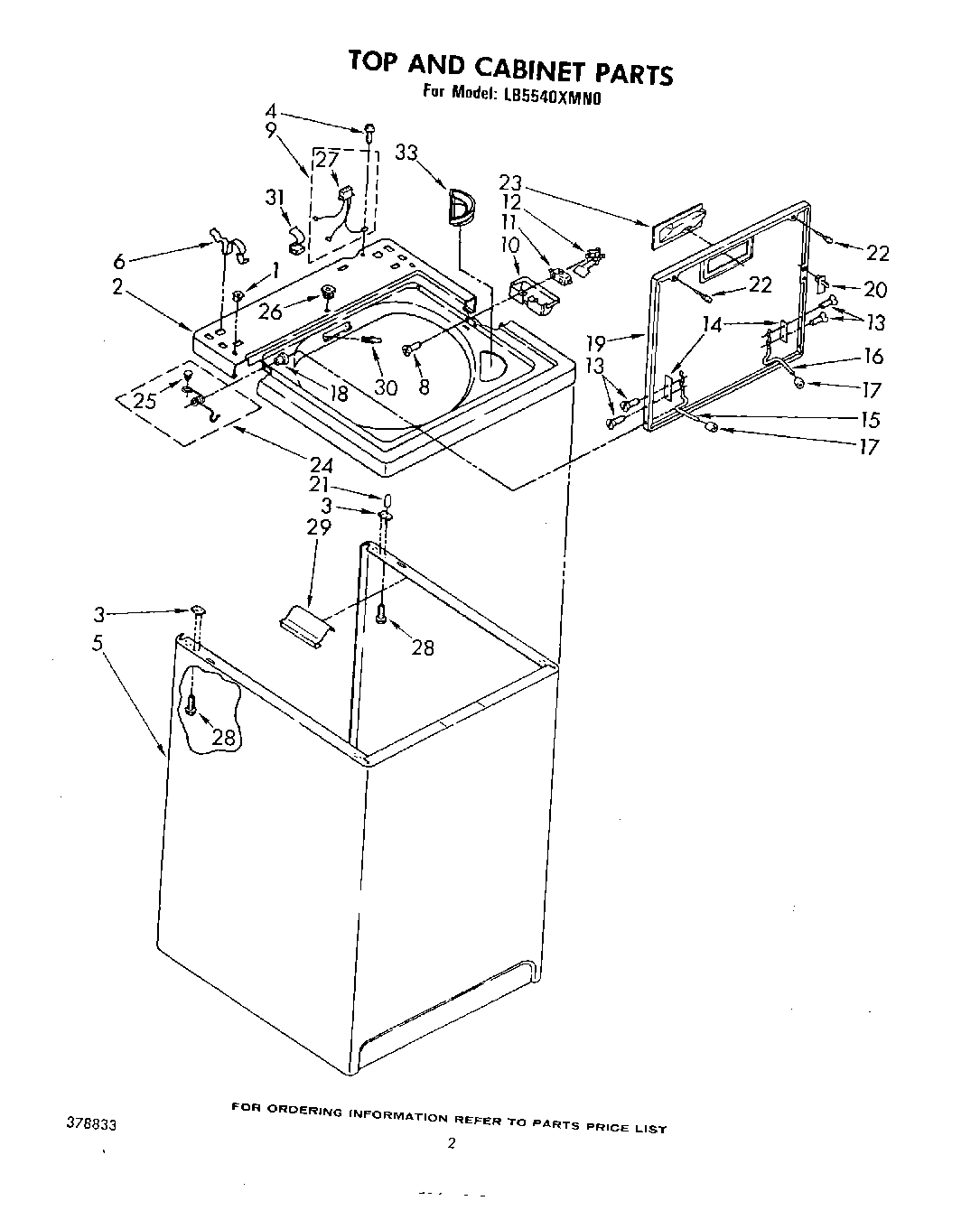 02 - TOP AND CABINET , LITERATURE AND OPTIONAL