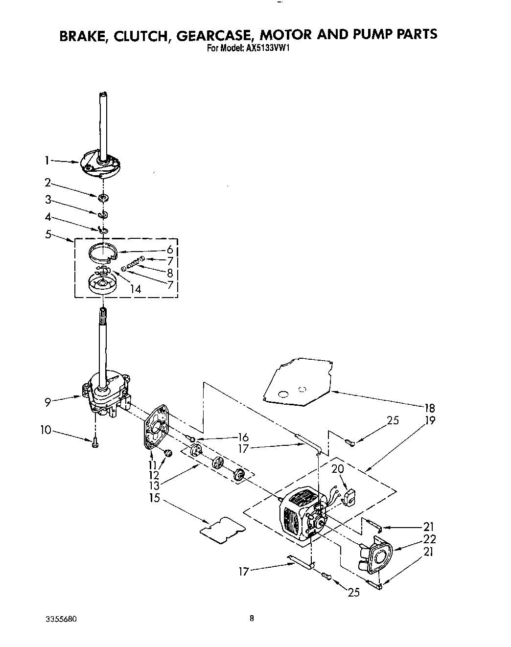 06 - BRAKE, CLUTCH, GEARCASE, MOTOR AND PUMP