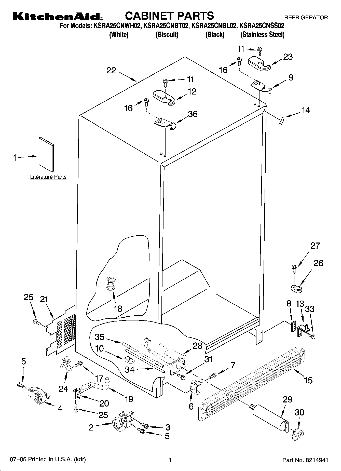 01 - CABINET PARTS