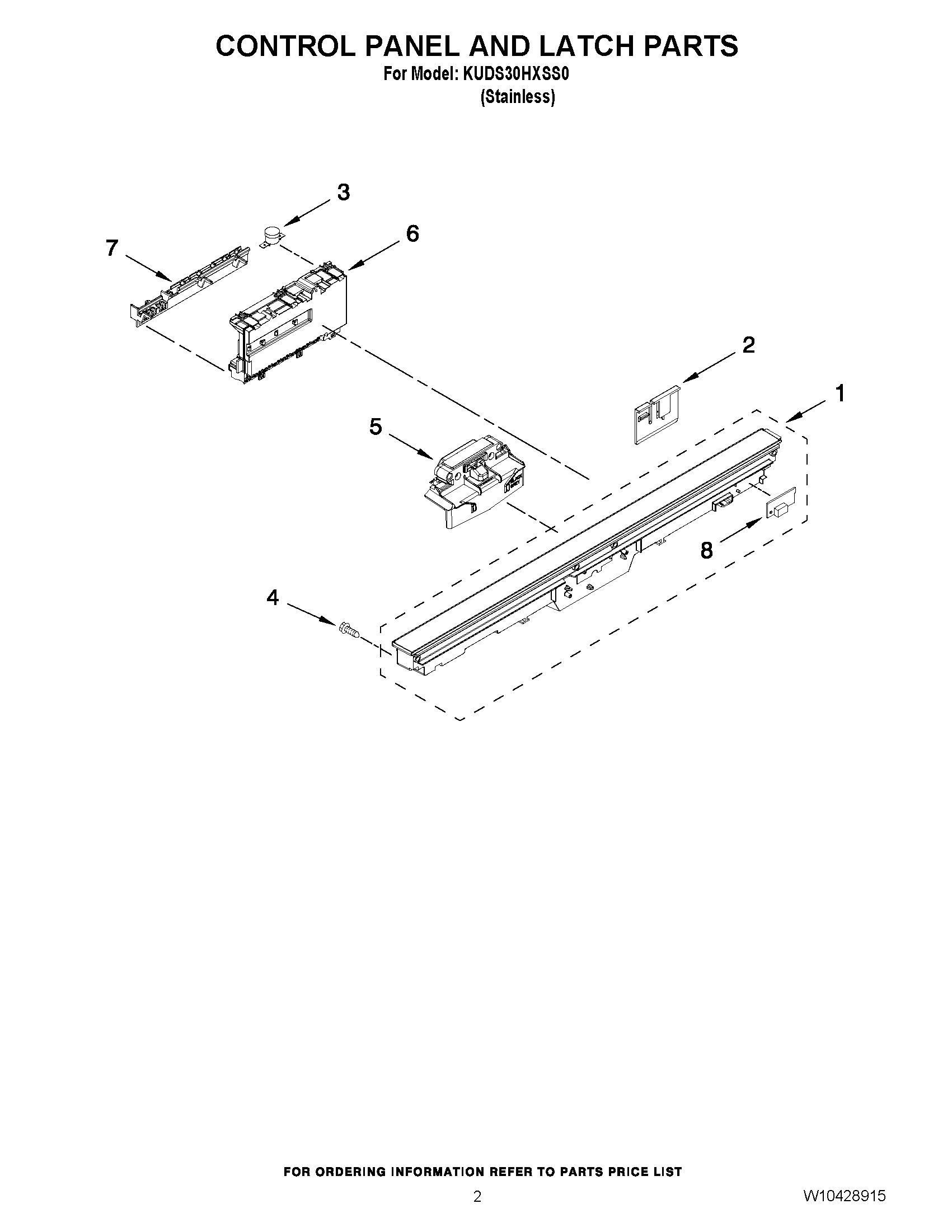 02 - CONTROL PANEL AND LATCH PARTS