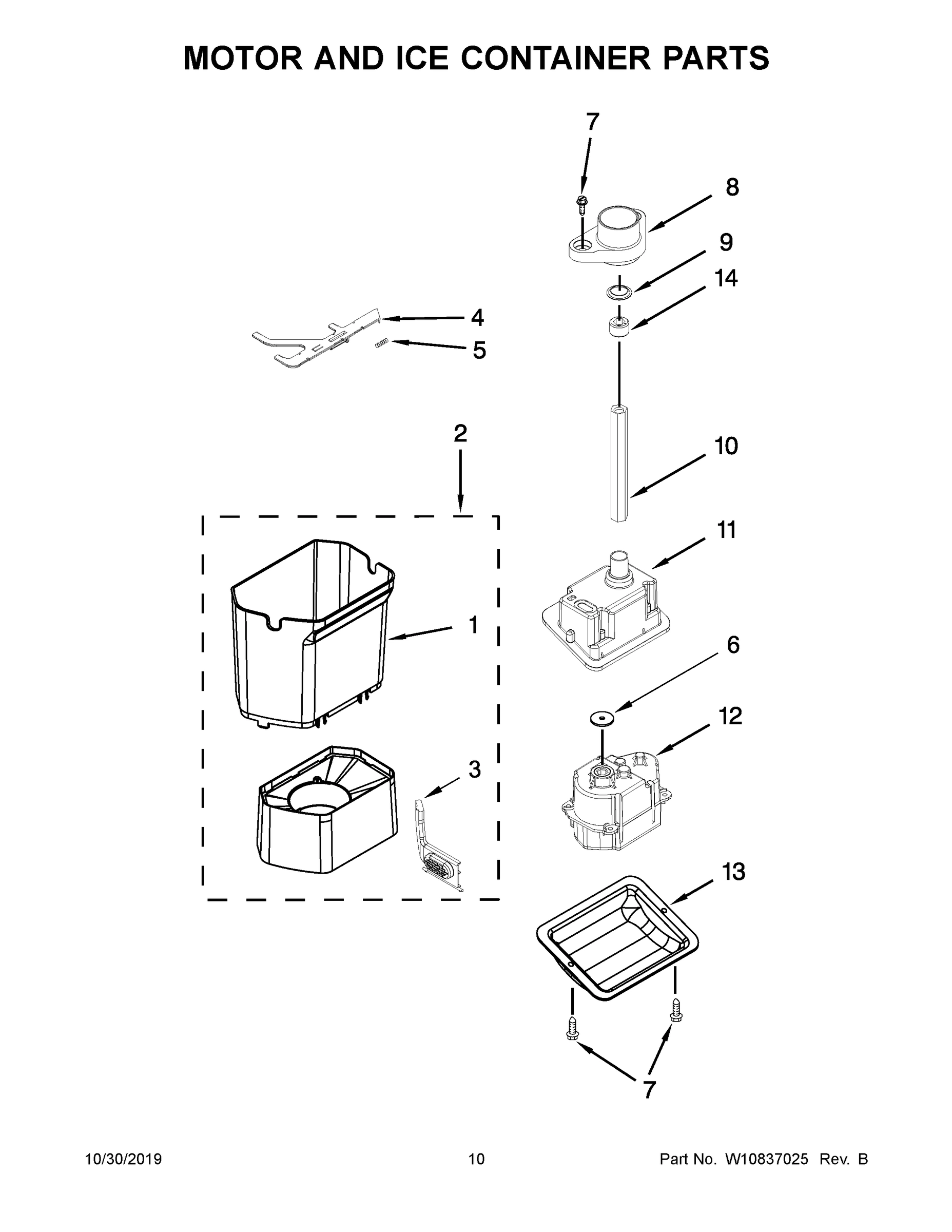 06 - MOTOR AND ICE CONTAINER PARTS
